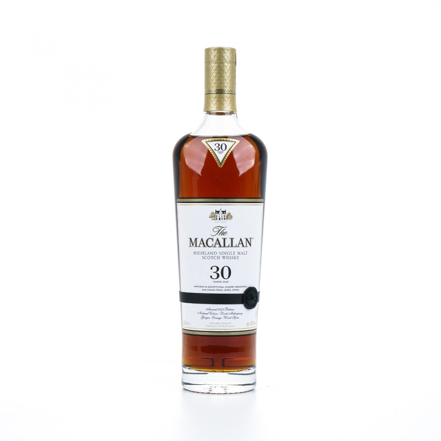 【附X光图】Macallan 麦卡伦 30年 2023 雪莉桶 黑腰带 700ml