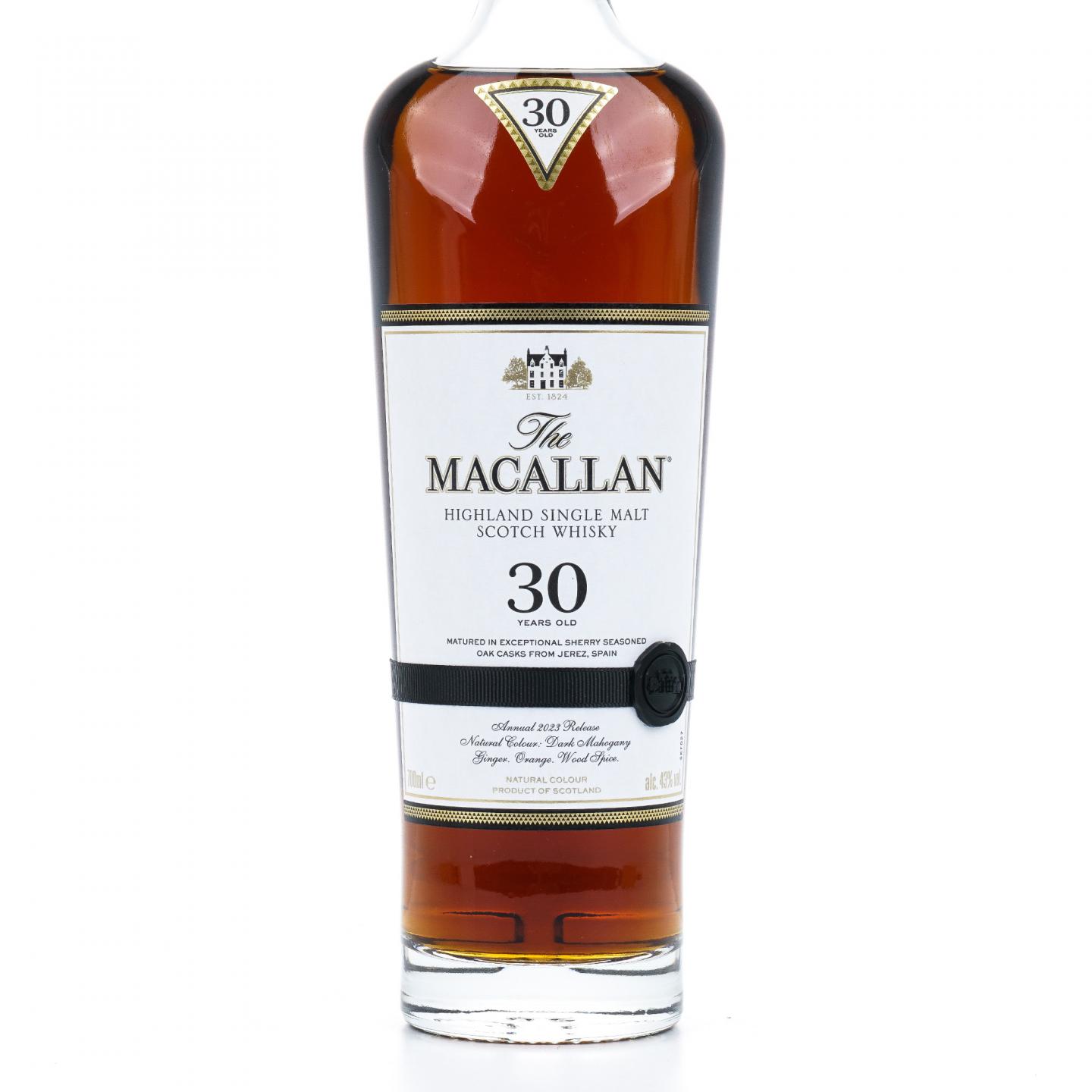 【附X光图】Macallan 麦卡伦 30年 2023 雪莉桶 黑腰带 700ml