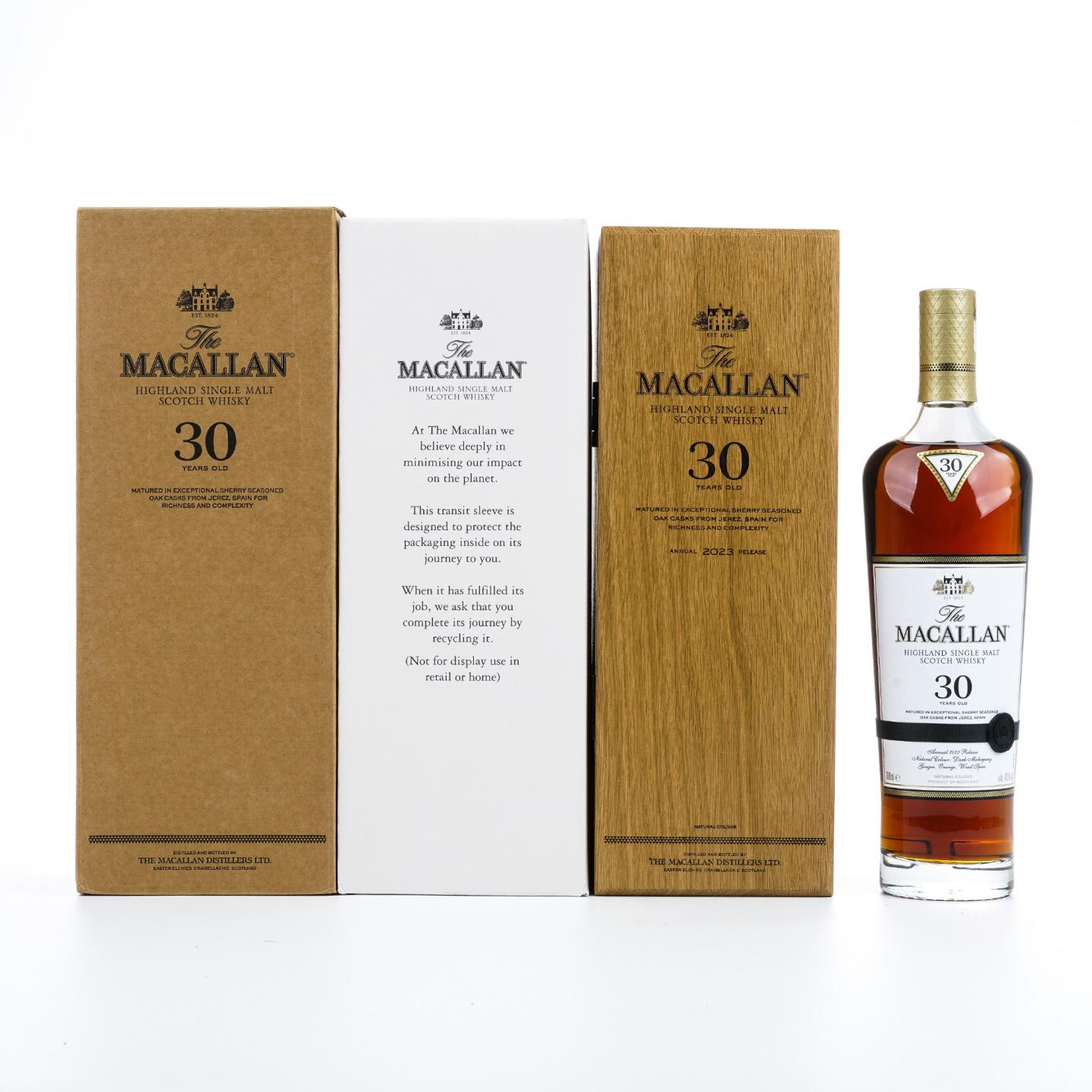 【附X光图】Macallan 麦卡伦 30年 2023 黑腰带 雪莉桶