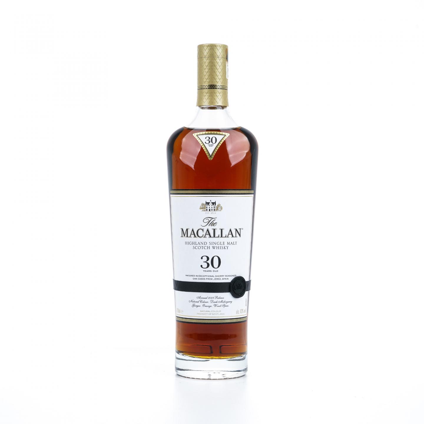 【附X光图】Macallan 麦卡伦 30年 2023 黑腰带 雪莉桶