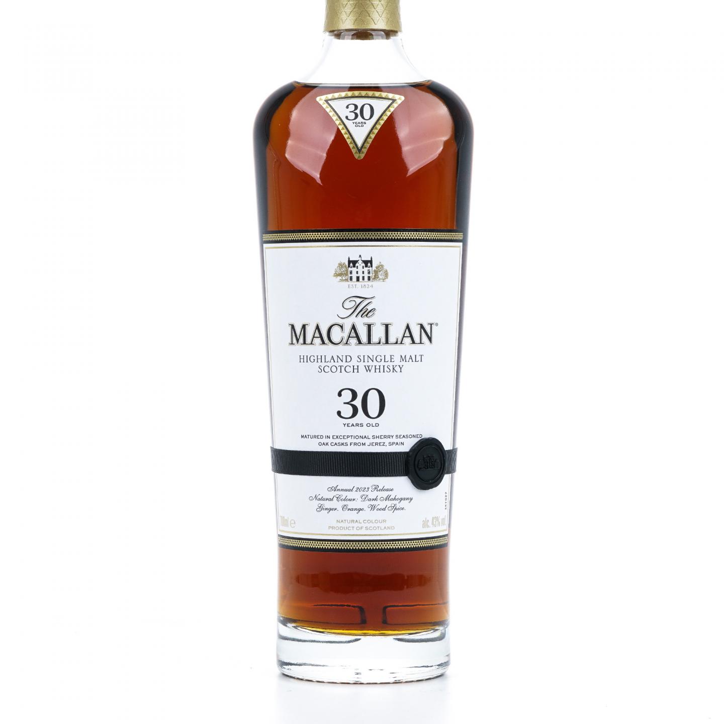 【附X光图】Macallan 麦卡伦 30年 2023 黑腰带 雪莉桶