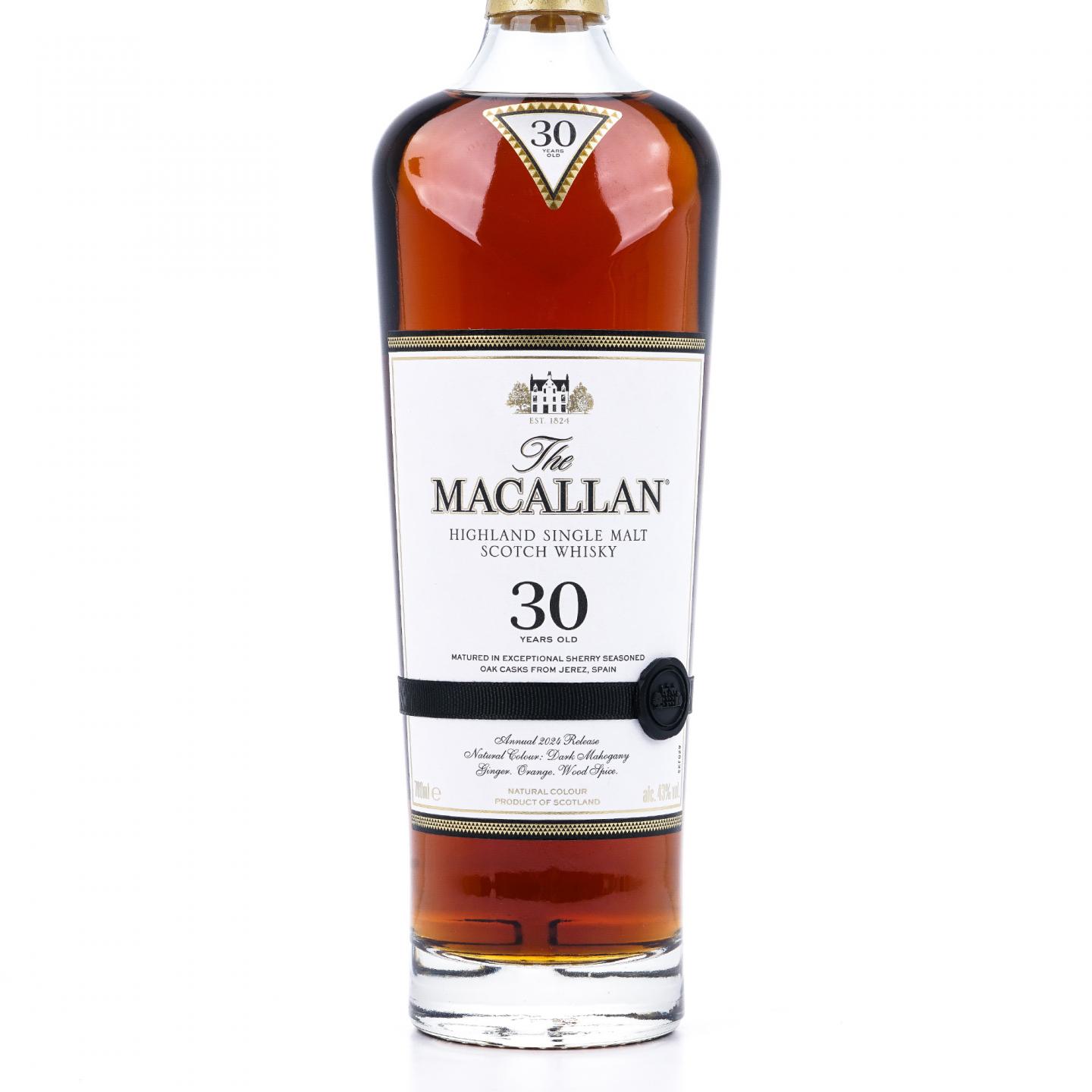 【附X光图】Macallan 麦卡伦 30年 2024 雪莉桶 黑腰带 木盒