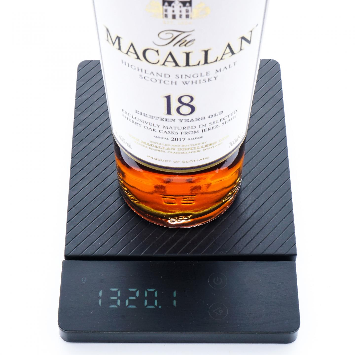 Macallan 麦卡伦 18年 2017 雪莉桶 700ml 43%Vol.