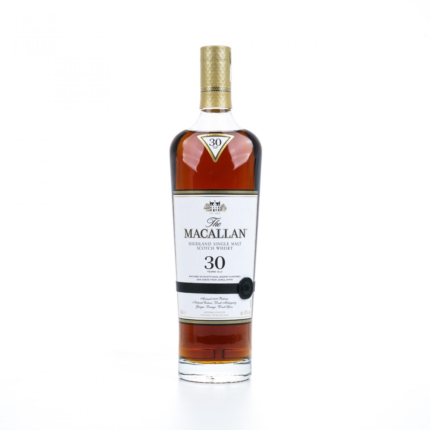 【附X光图】Macallan 麦卡伦 30年 2023 黑腰带 雪莉桶 木礼盒