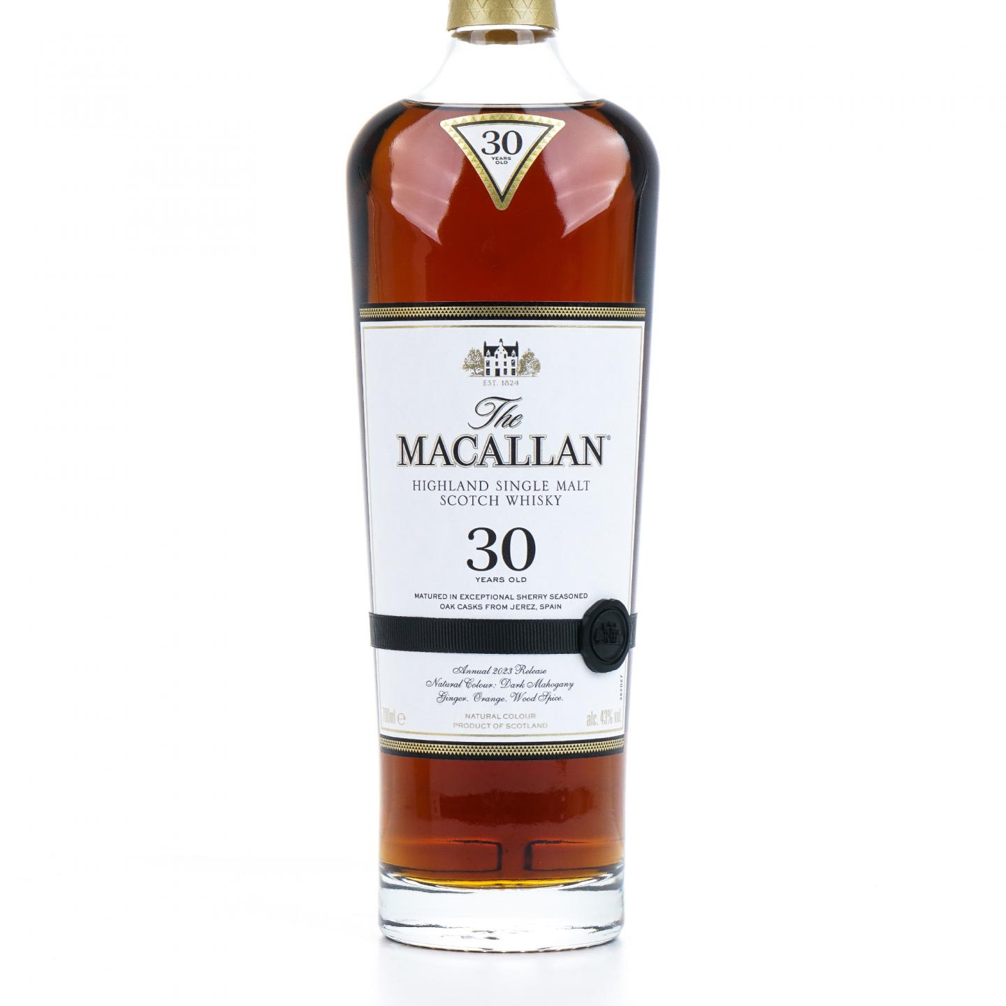 【附X光图】Macallan 麦卡伦 30年 2023 黑腰带 雪莉桶 木礼盒