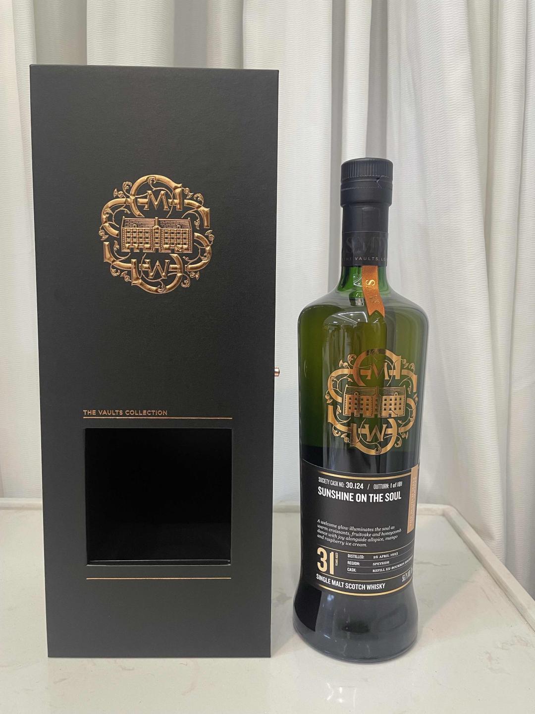 包邮 SMWS VC 30.124 格兰路思31年单桶 1993