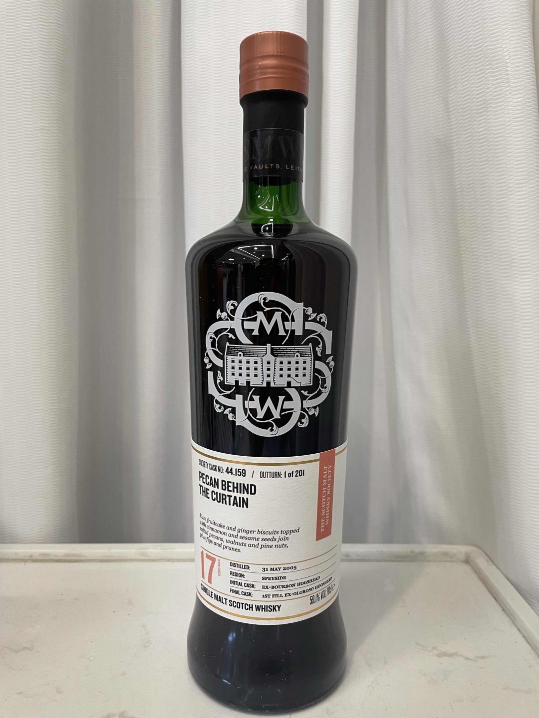 包邮 SMWS 44.159 克莱嘉赫17年Oloroso雪莉桶