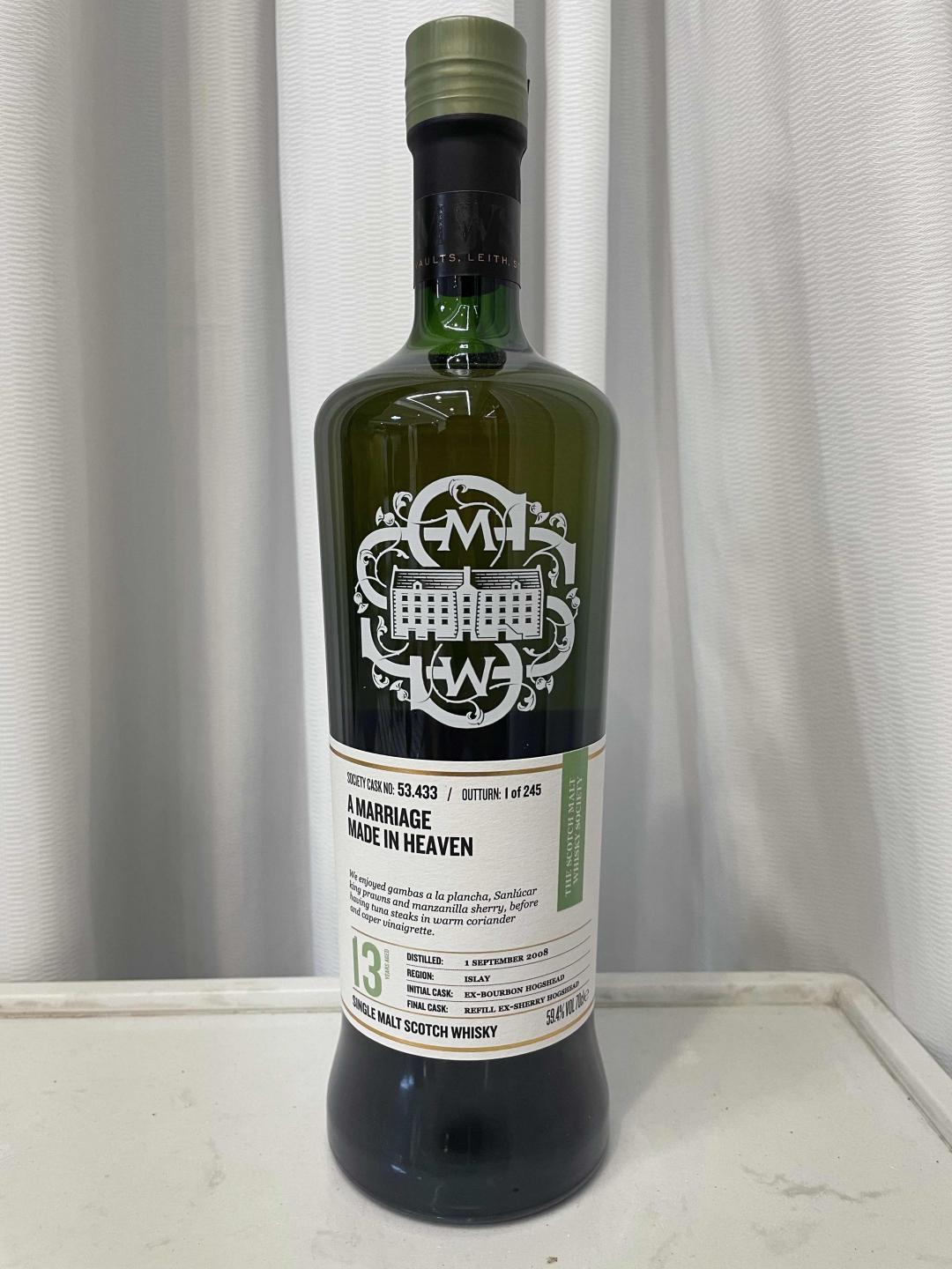 包邮 SMWS 53.433 卡尔里拉13年雪莉桶