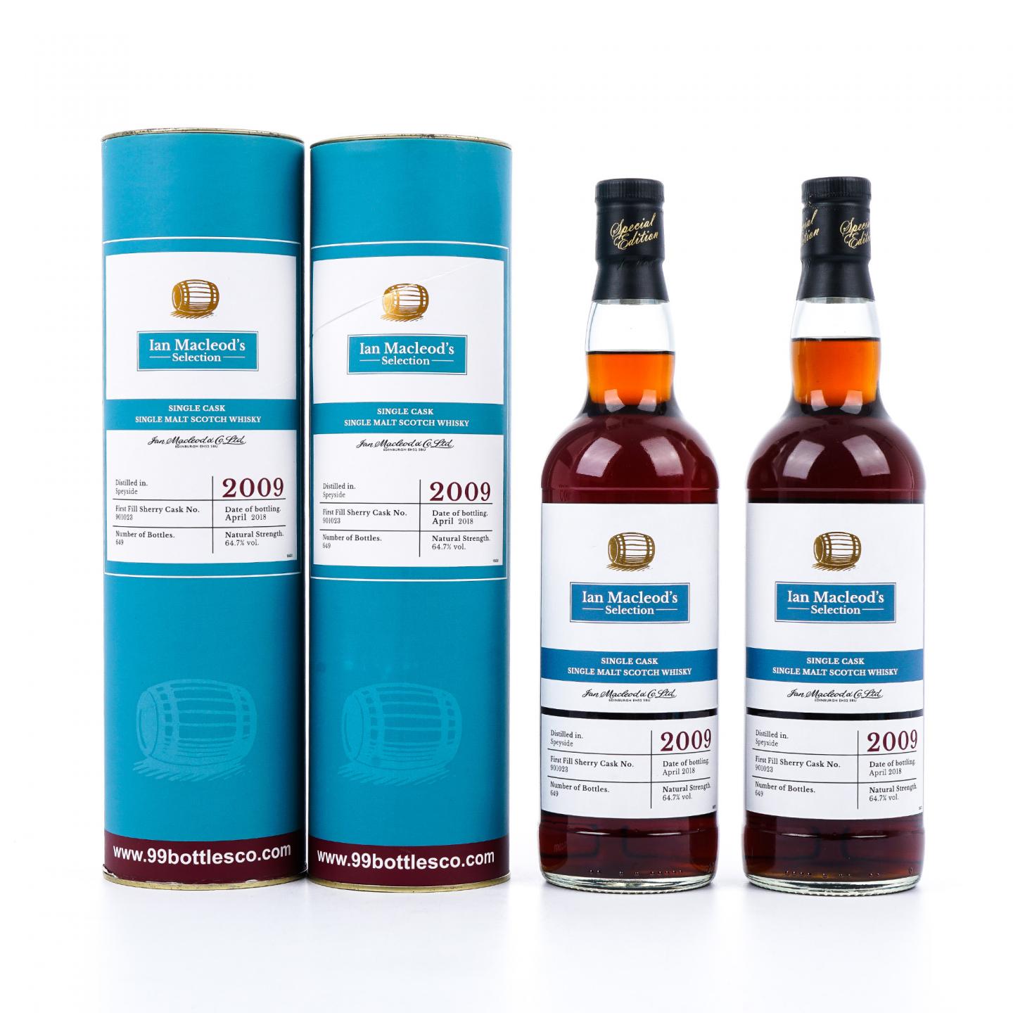 Speyside 斯佩塞 2009-2018 IM 雪莉单桶#901023 2支组