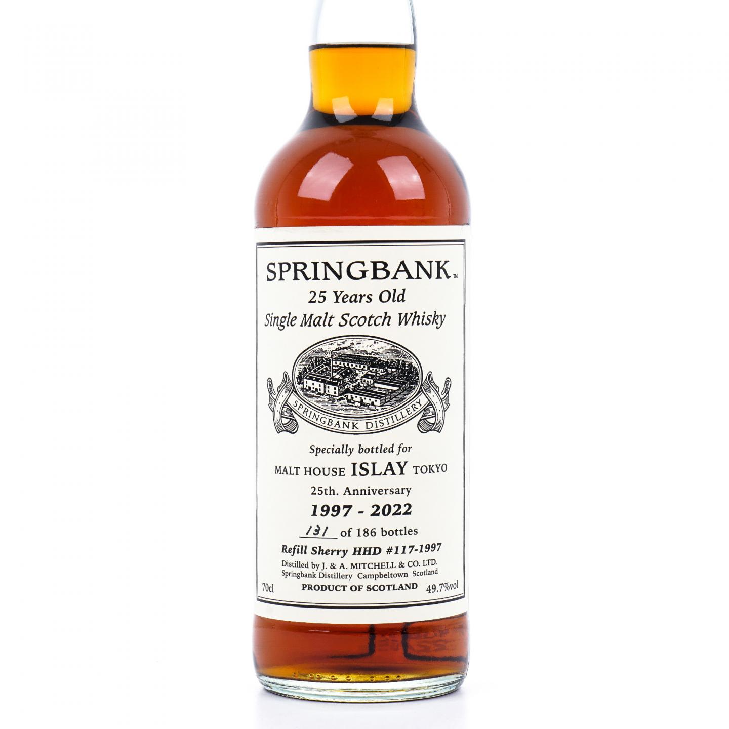 Springbank 云顶 25年 1997-2022 雪莉桶#117