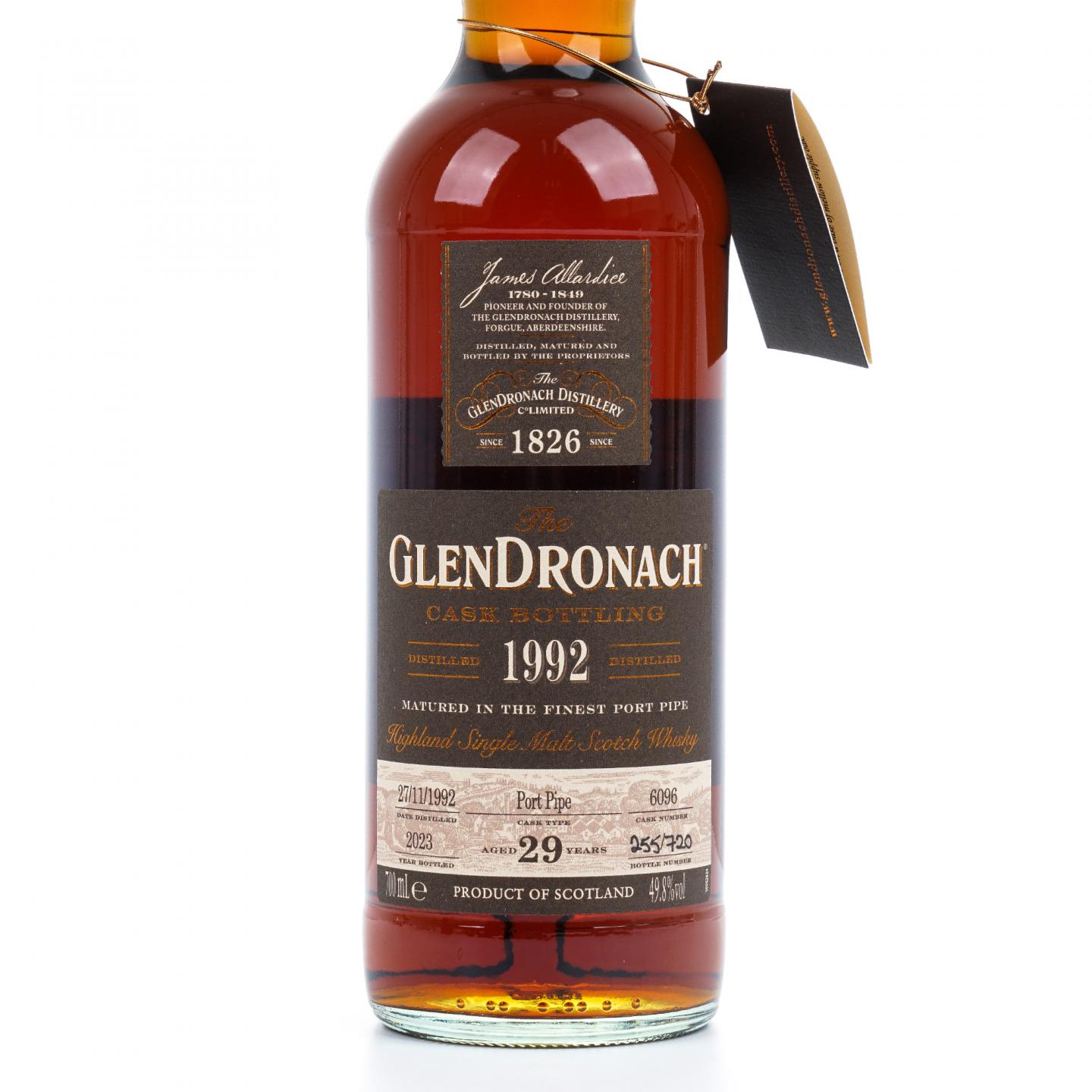 Glendronach 格兰多纳 29年 1992-2023 单桶#6096 No.255