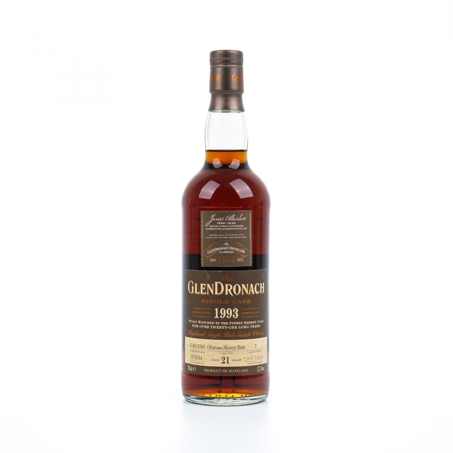 Glendronach 格兰多纳 21年 1993-2014 Oloroso雪莉桶#7 No.295