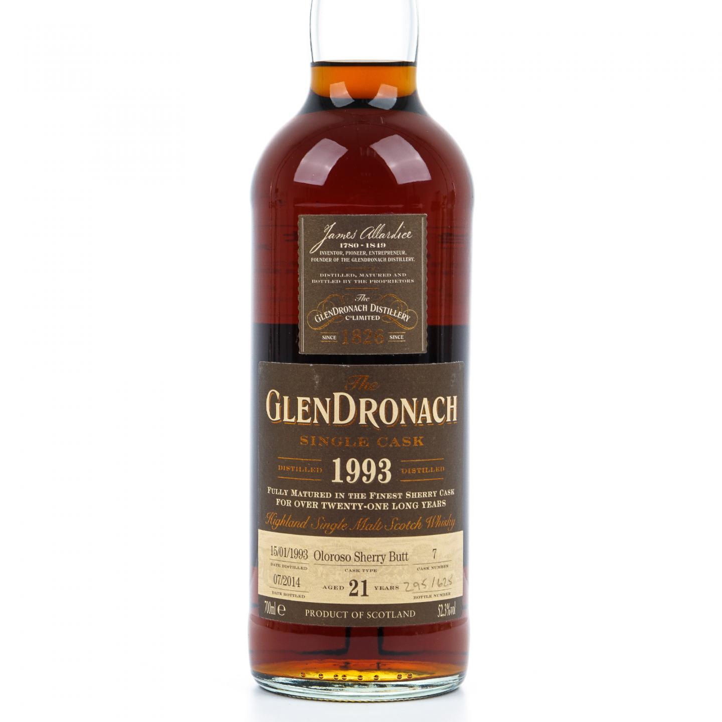 Glendronach 格兰多纳 21年 1993-2014 Oloroso雪莉桶#7 No.295