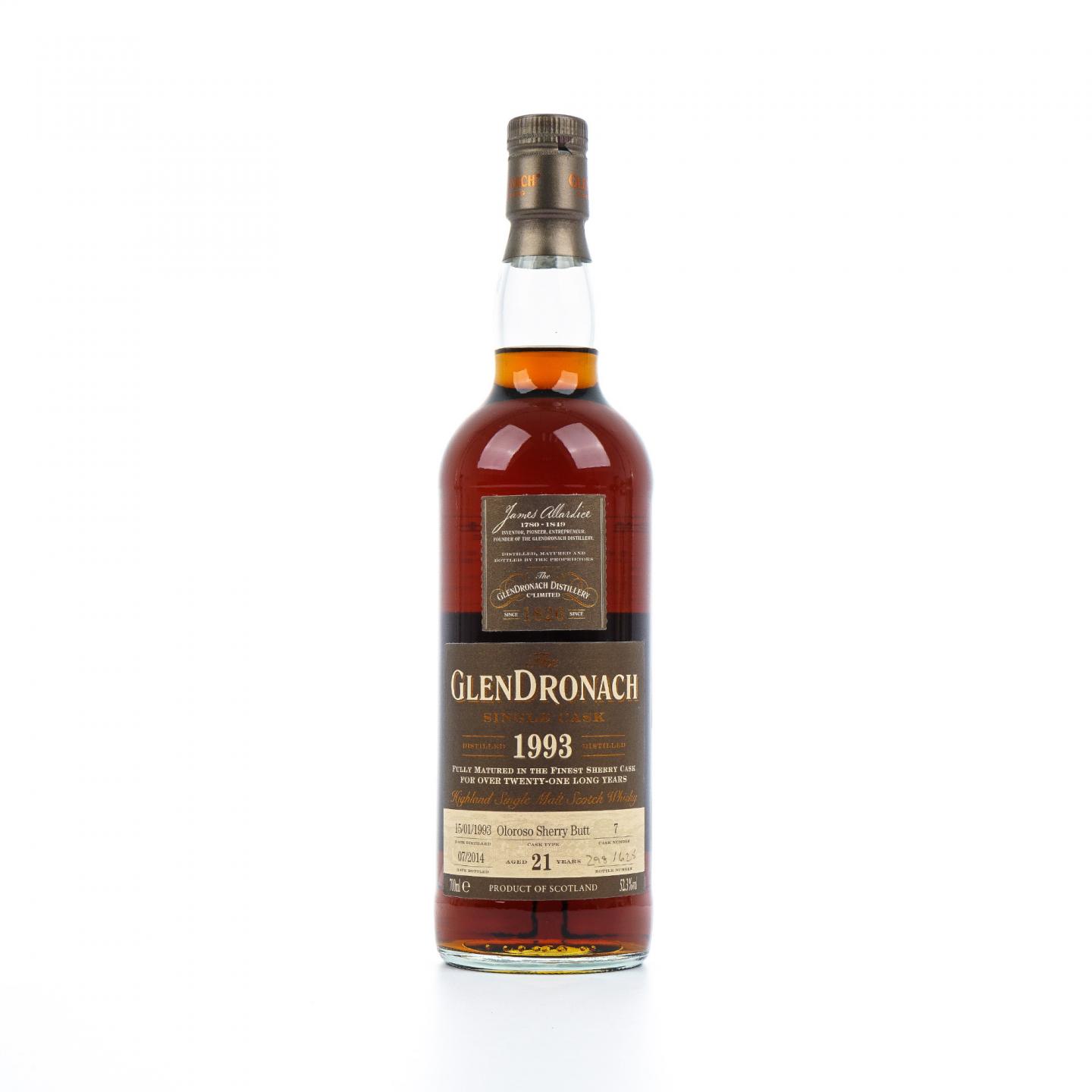 Glendronach 格兰多纳 21年 1993-2014 Oloroso雪莉桶#7 No.298