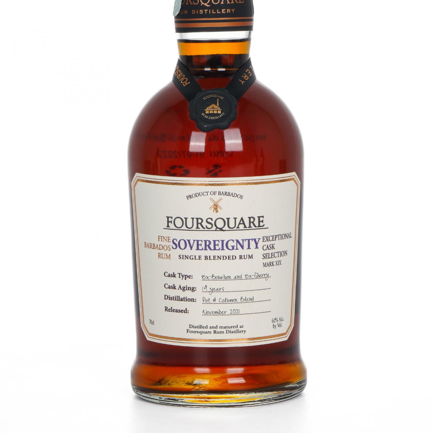 Foursquare 14年 2021 Sovereignty 单一调和朗姆酒