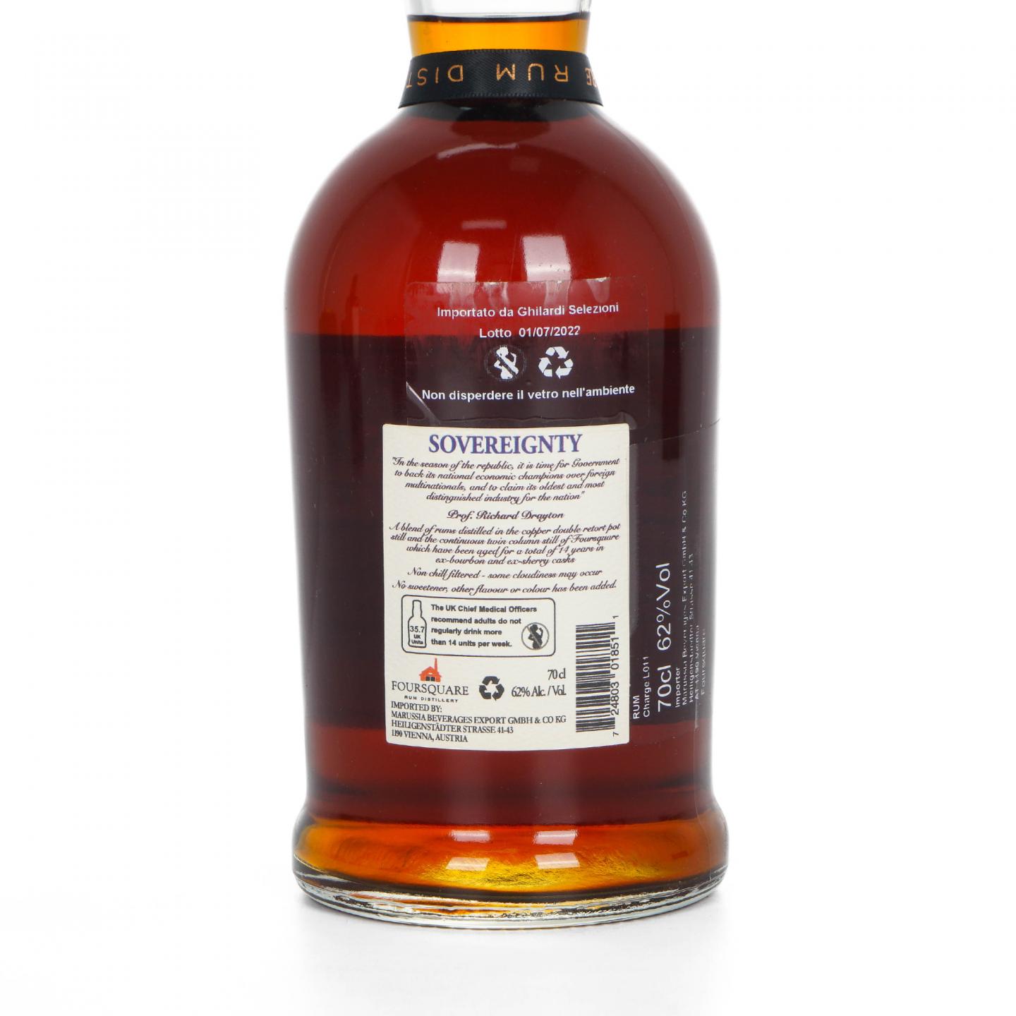 Foursquare 14年 2021 Sovereignty 单一调和朗姆酒