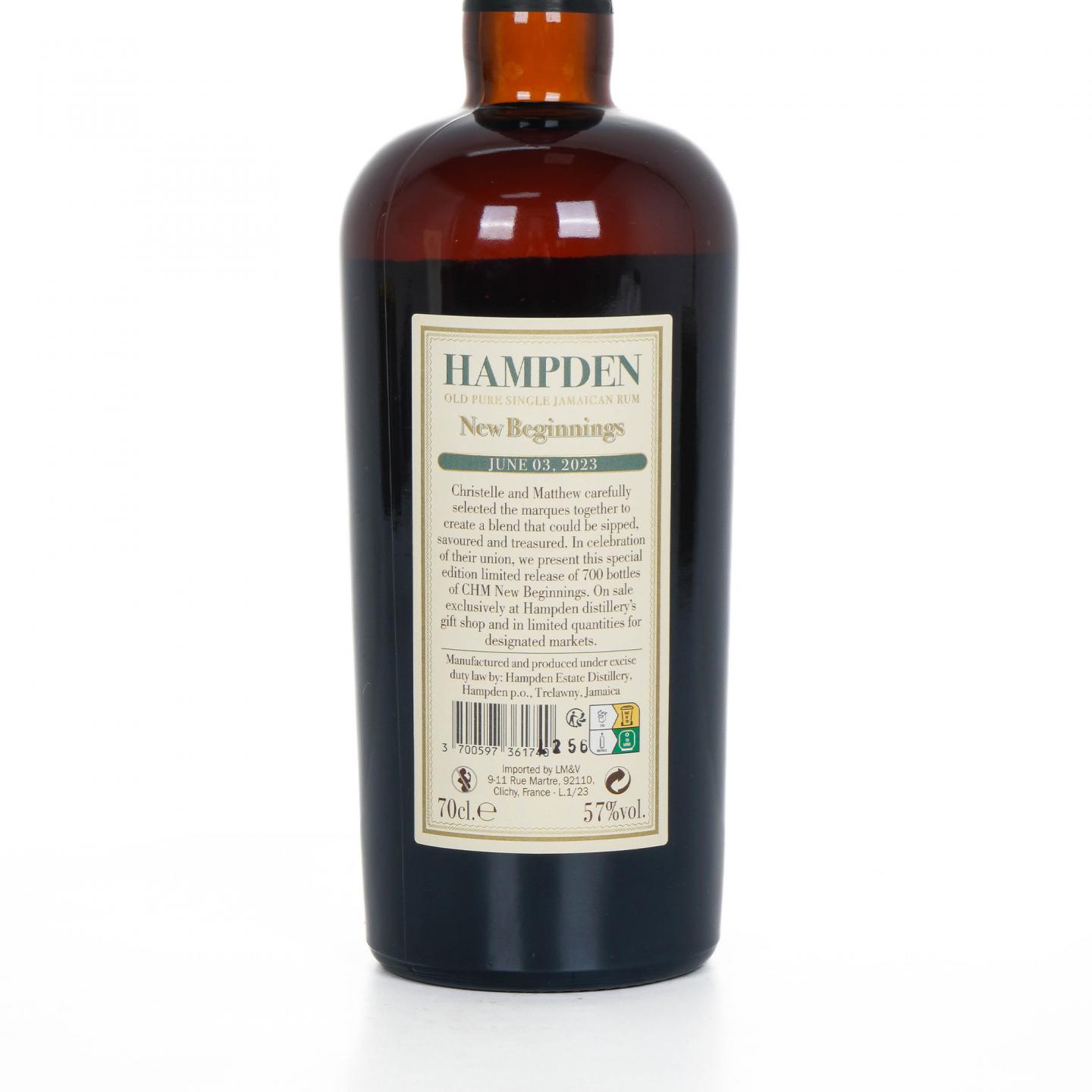 Hampden Estate 汉普登庄园 CHM New Beginnings 2023 朗姆酒