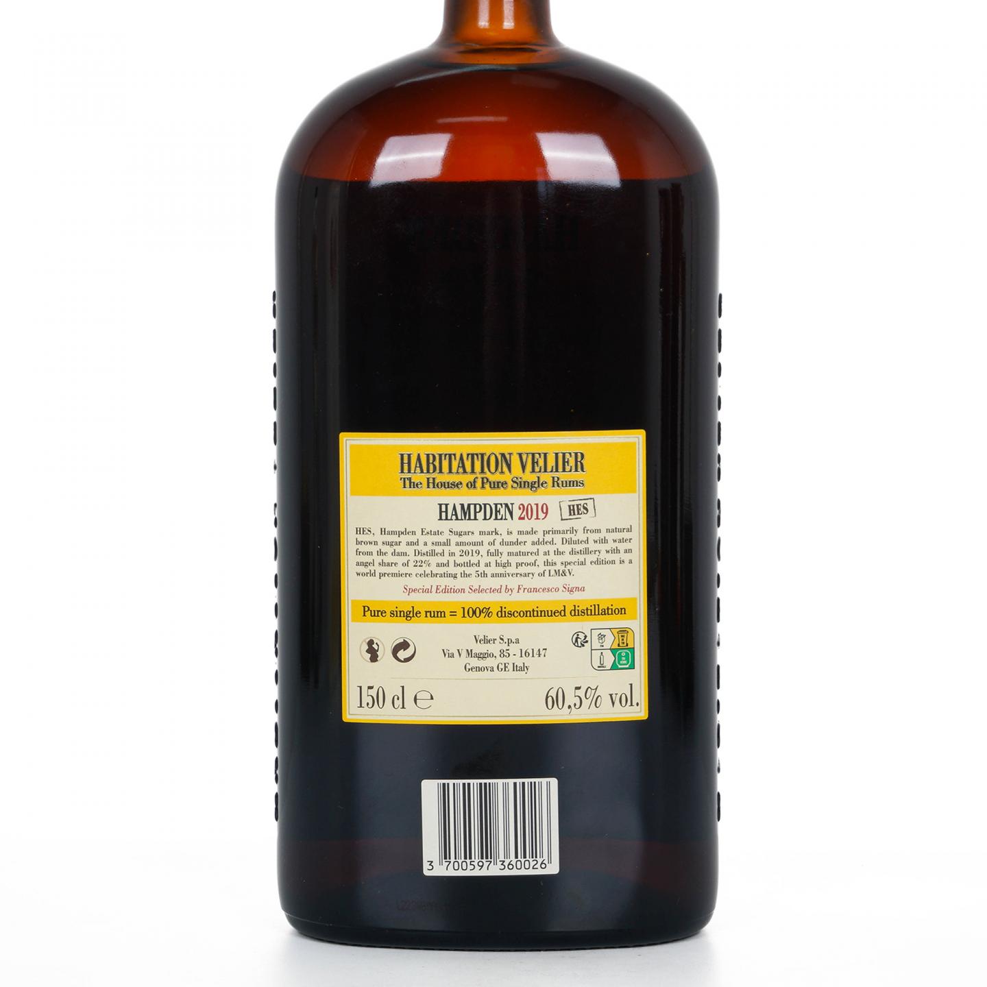 Hampden HES 3年 2019-2022 朗姆酒 Habitation Velier 1500ml