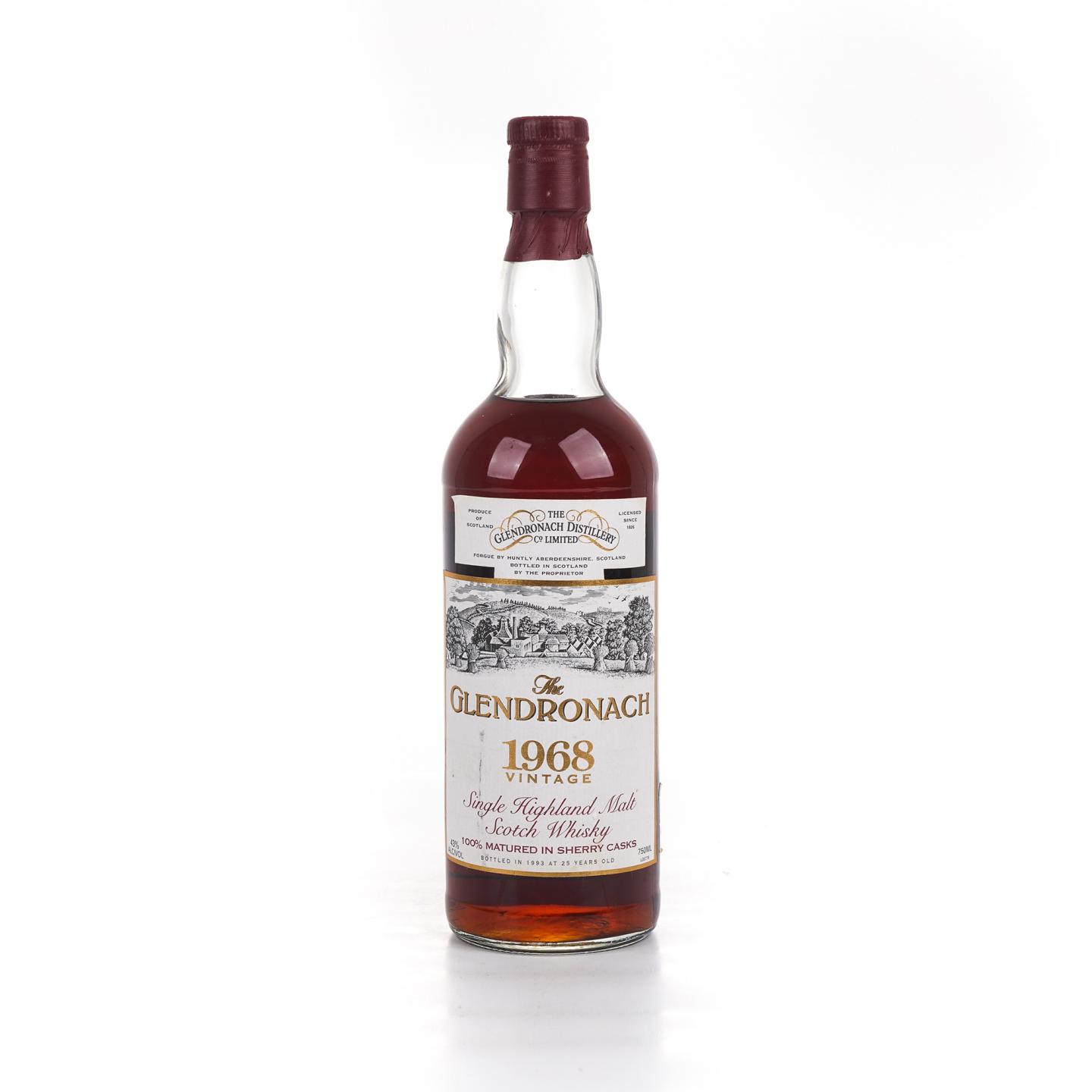 Glendronach 格兰多纳 25年 1968-1993 雪莉桶 750ml