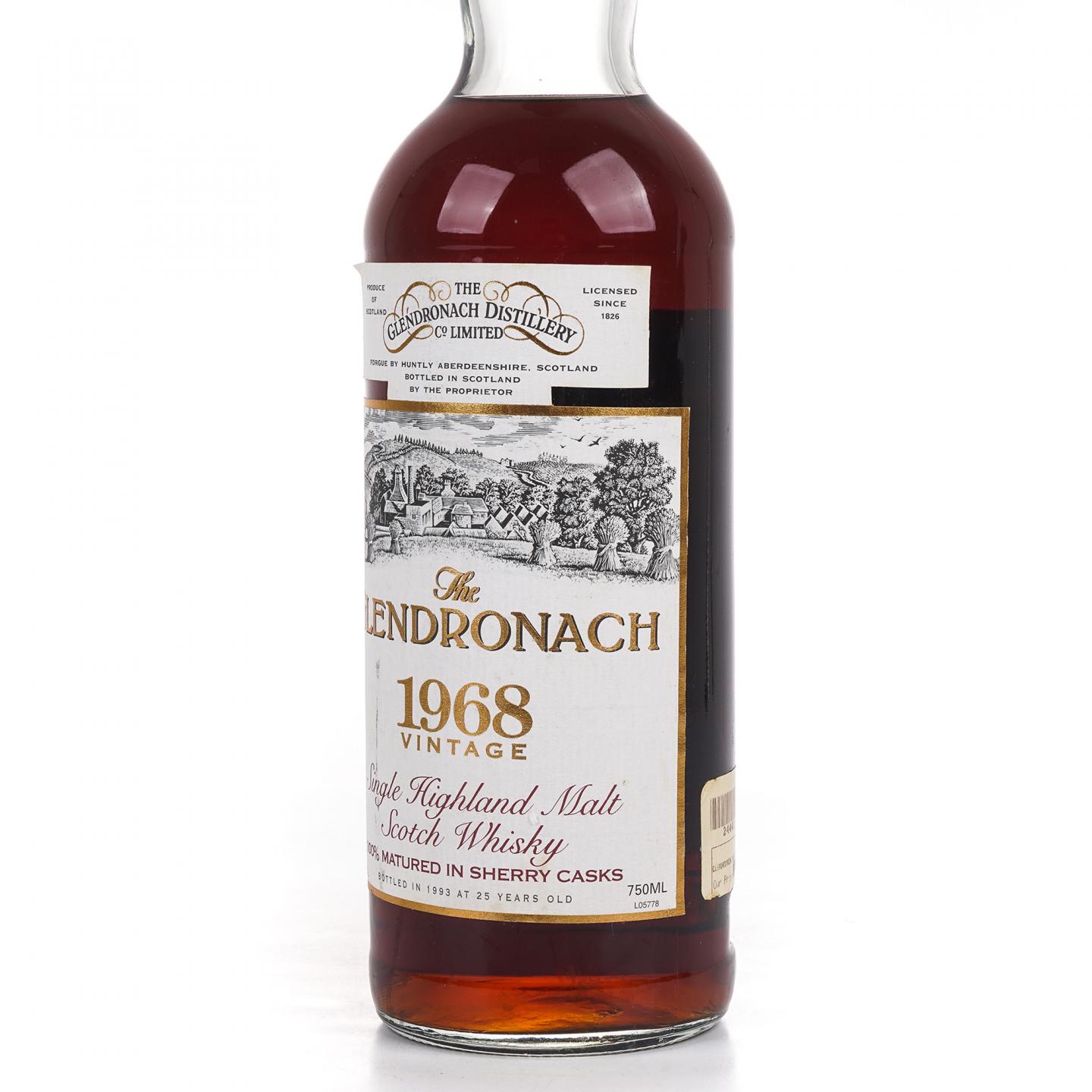 Glendronach 格兰多纳 25年 1968-1993 雪莉桶 750ml