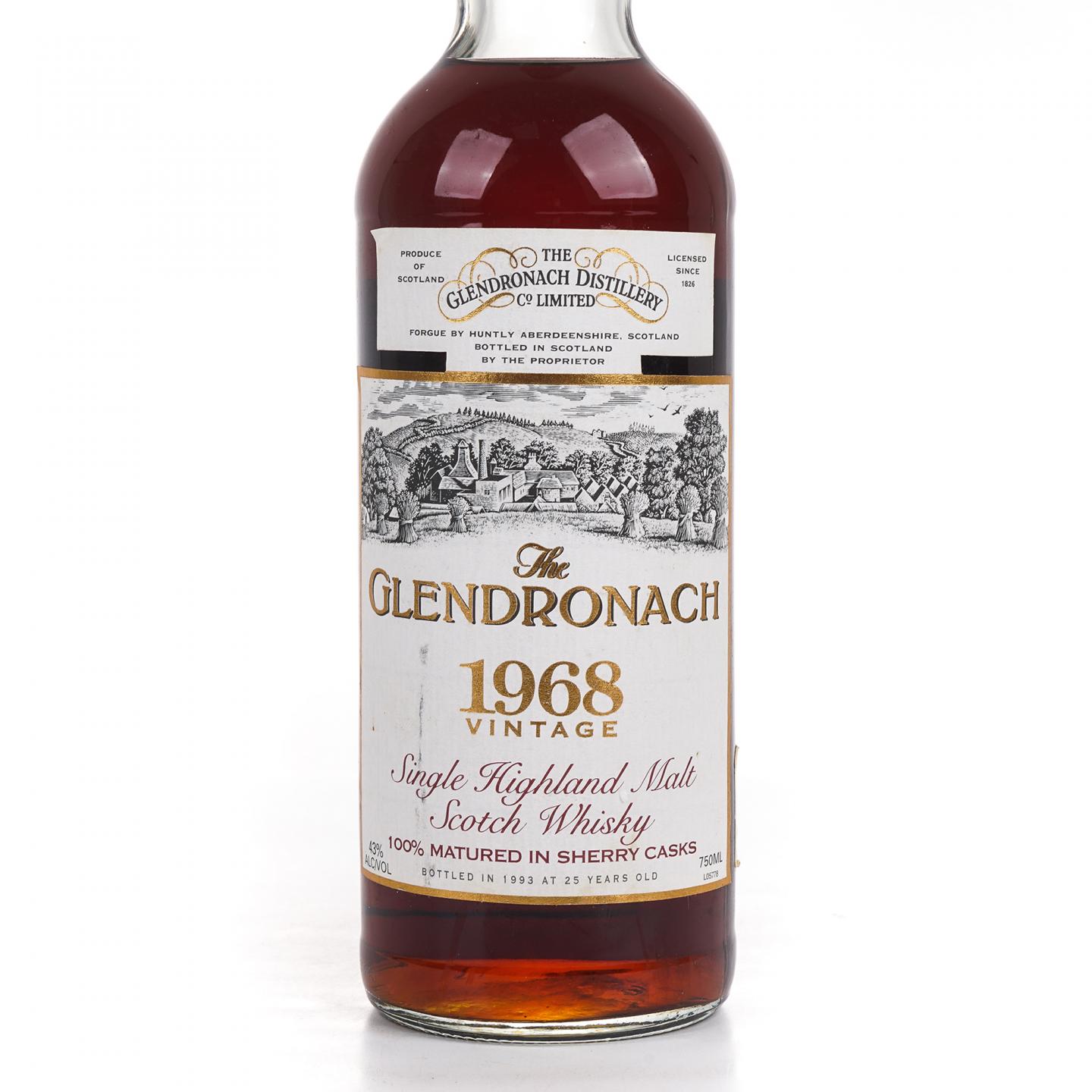 Glendronach 格兰多纳 25年 1968-1993 雪莉桶 750ml
