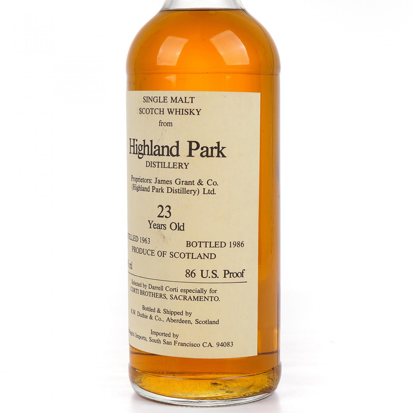 Highland Park 高原骑士 23年 1963-1986 RWD 750ml