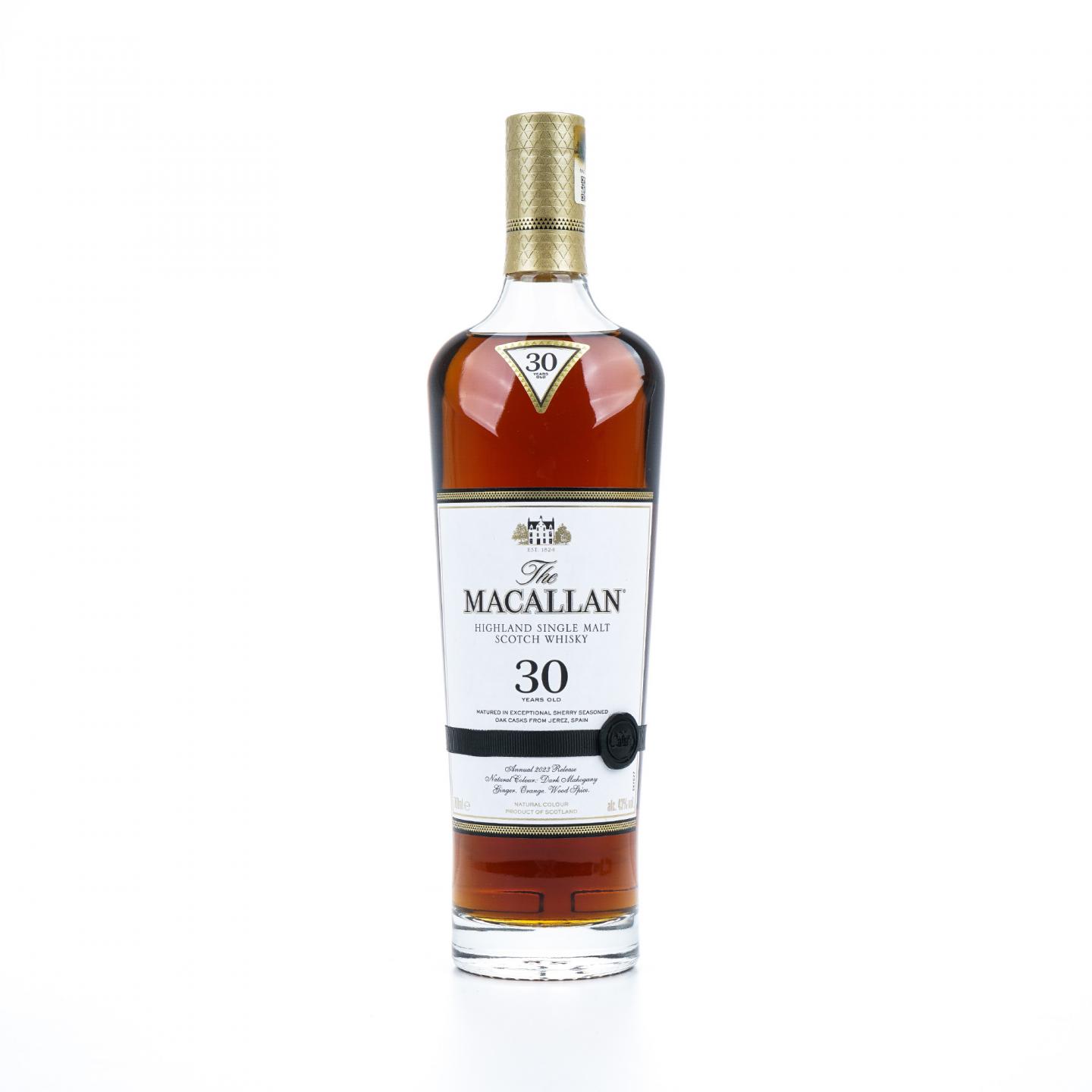 【附X光图】Macallan 麦卡伦 30年 2023 黑腰带 雪莉桶 木礼盒 43%