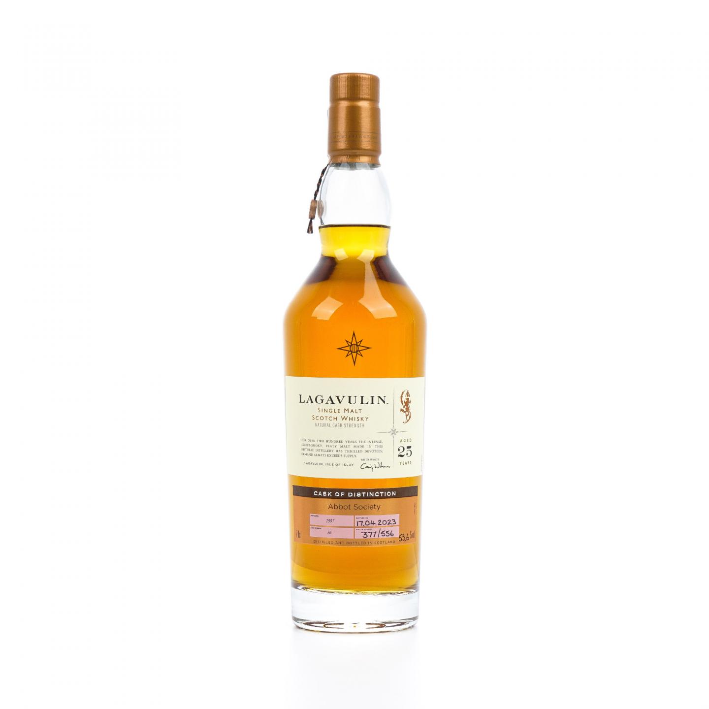 Lagavulin 乐加维林 25年 1997-2023 星星标 桶强 瓶码377