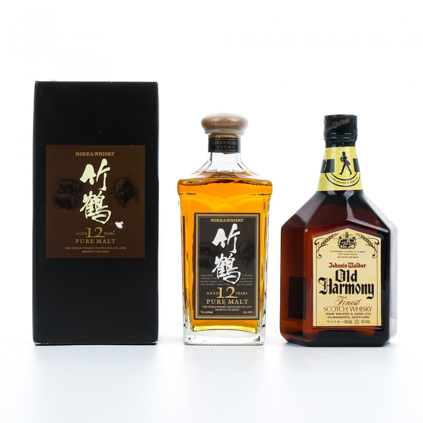 竹鹤 12年/尊尼获加 Old Harmony 特级 2瓶组