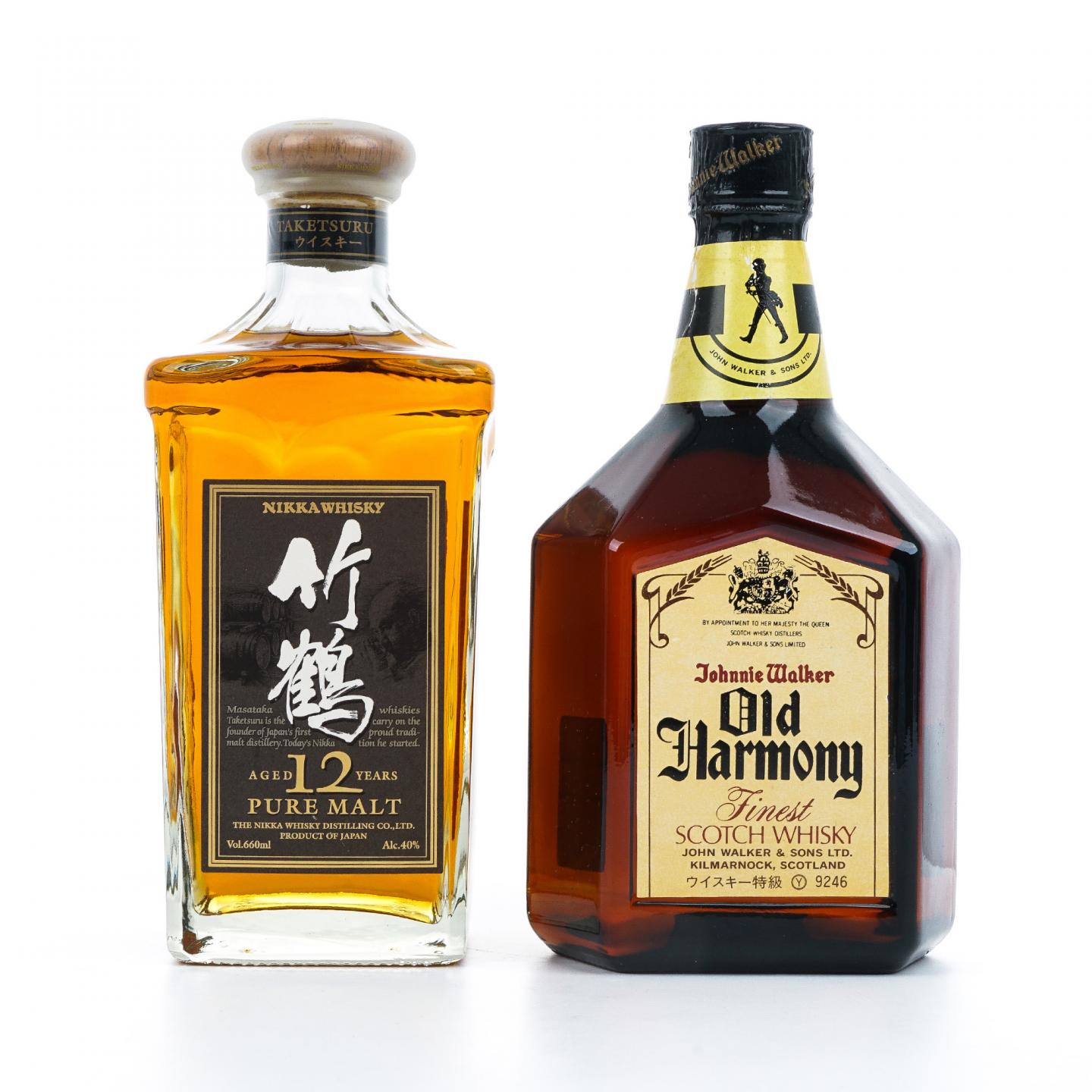 竹鹤 12年/尊尼获加 Old Harmony 特级 2瓶组