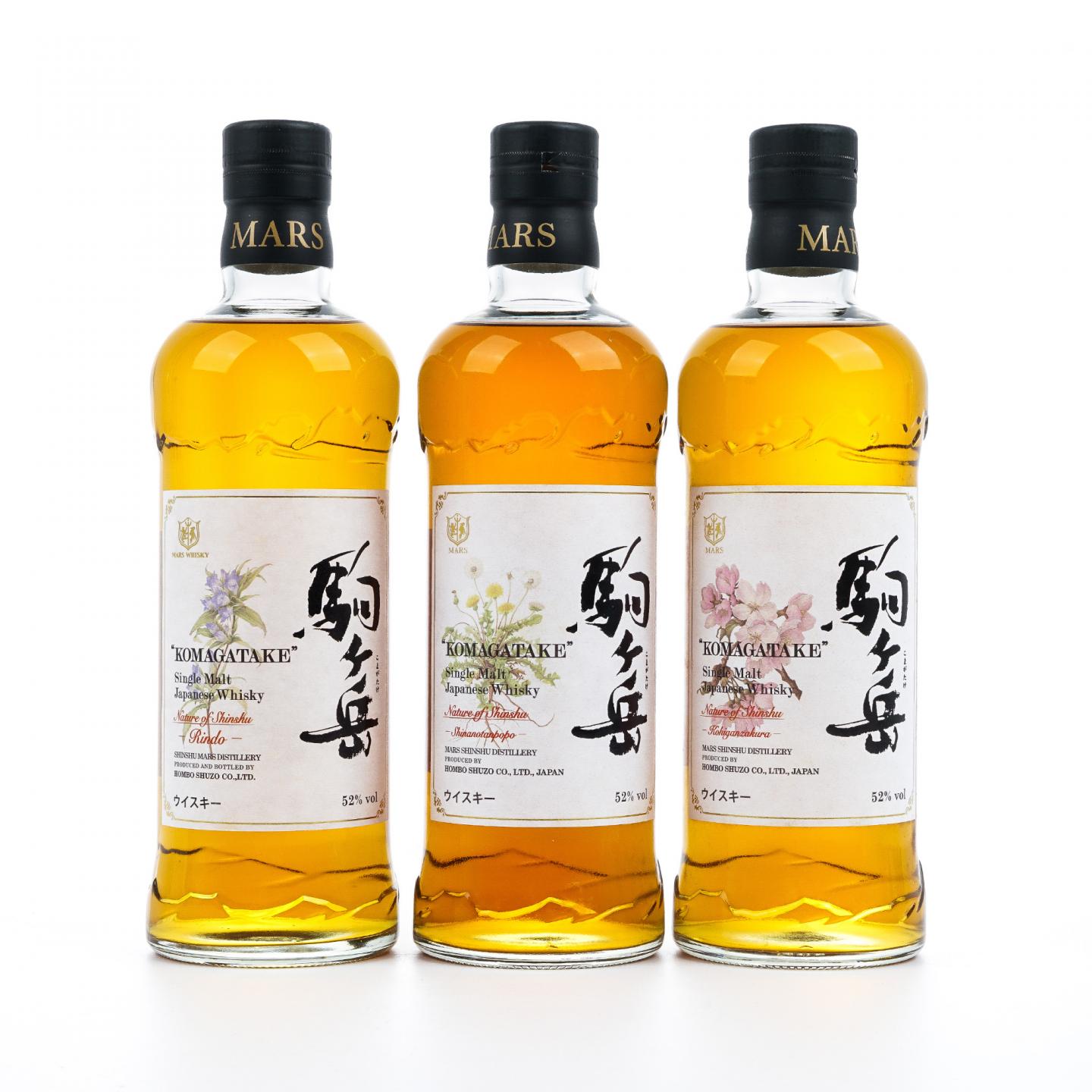 信州驹之岳 花卉系列 蒲公英/龙胆花/小彼岸樱 3瓶组