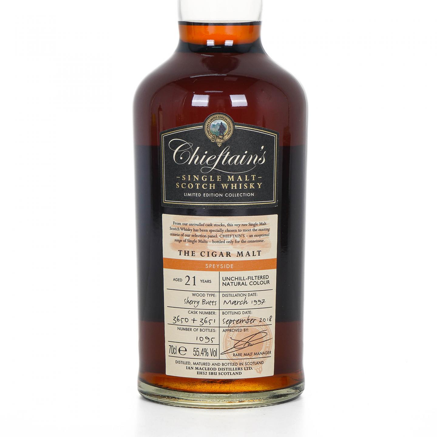 老酋长 Speyside 21年 1997-2018 雪莉桶 The Cigar Malt