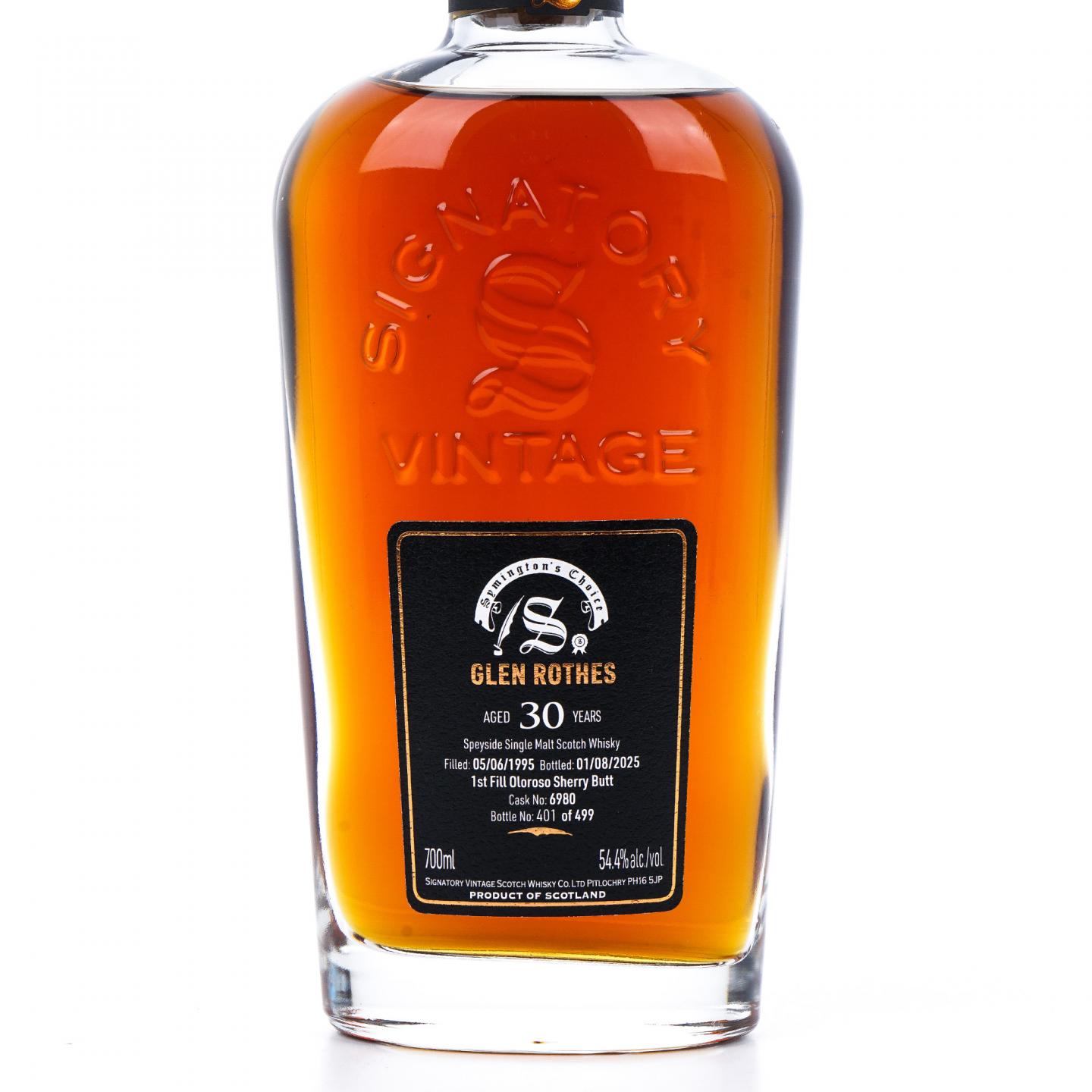 Glenrothes 格兰路思 30年 1995-2025 雪莉桶#6980 SV