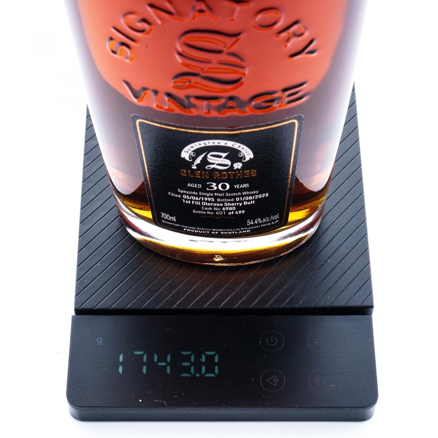 Glenrothes 格兰路思 30年 1995-2025 雪莉桶#6980 SV