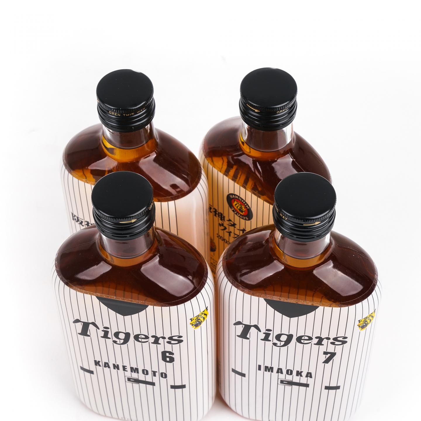 轻井泽 阪神虎队2003夺冠纪念 6/7/29/77号球员 4瓶组*360ml