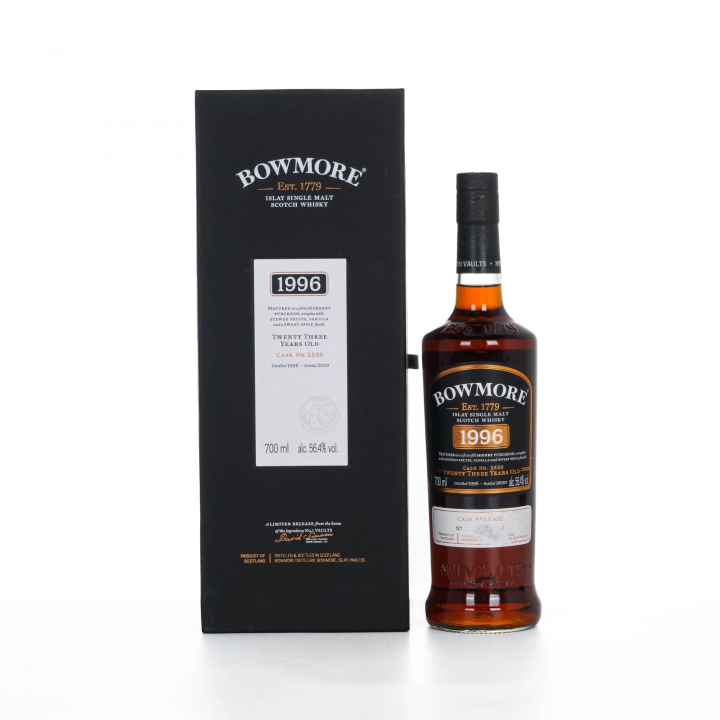 Bowmore 波摩 23年 1996-2020 初填雪莉桶#2539 700ml