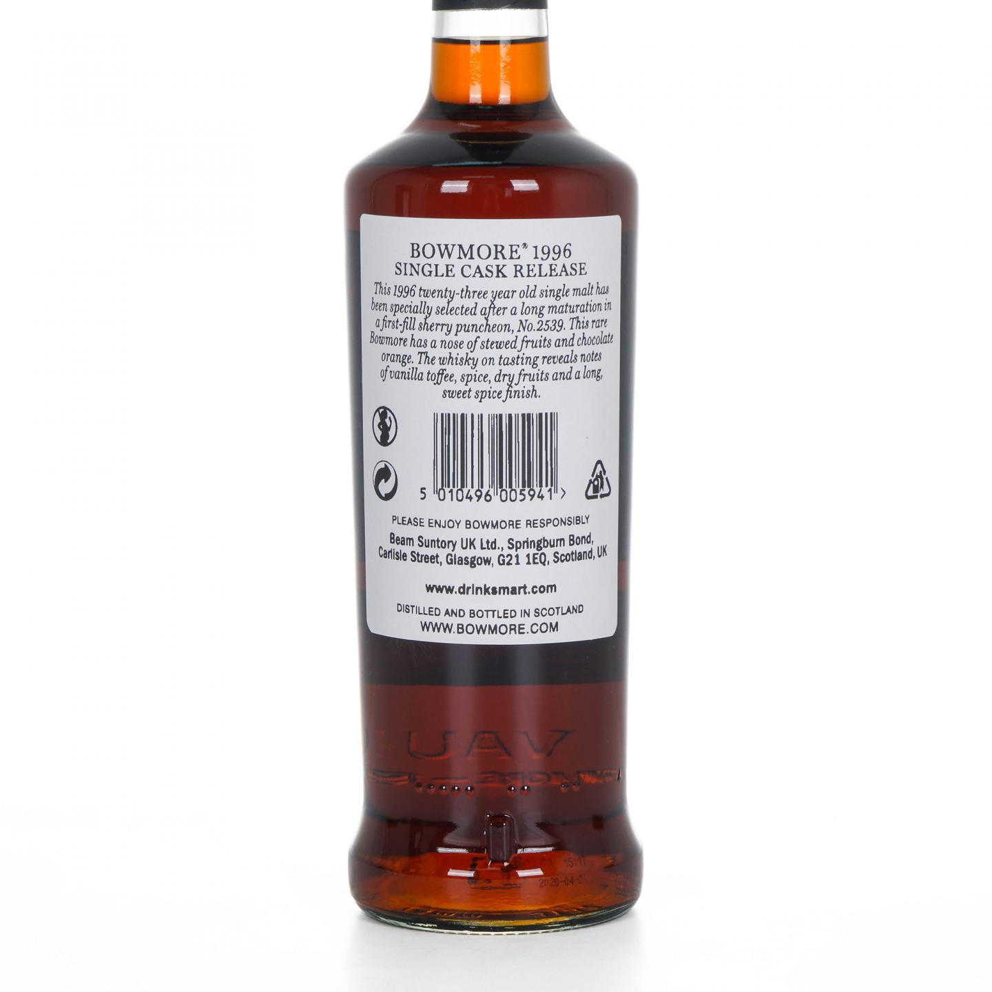 Bowmore 波摩 23年 1996-2020 初填雪莉桶#2539 700ml