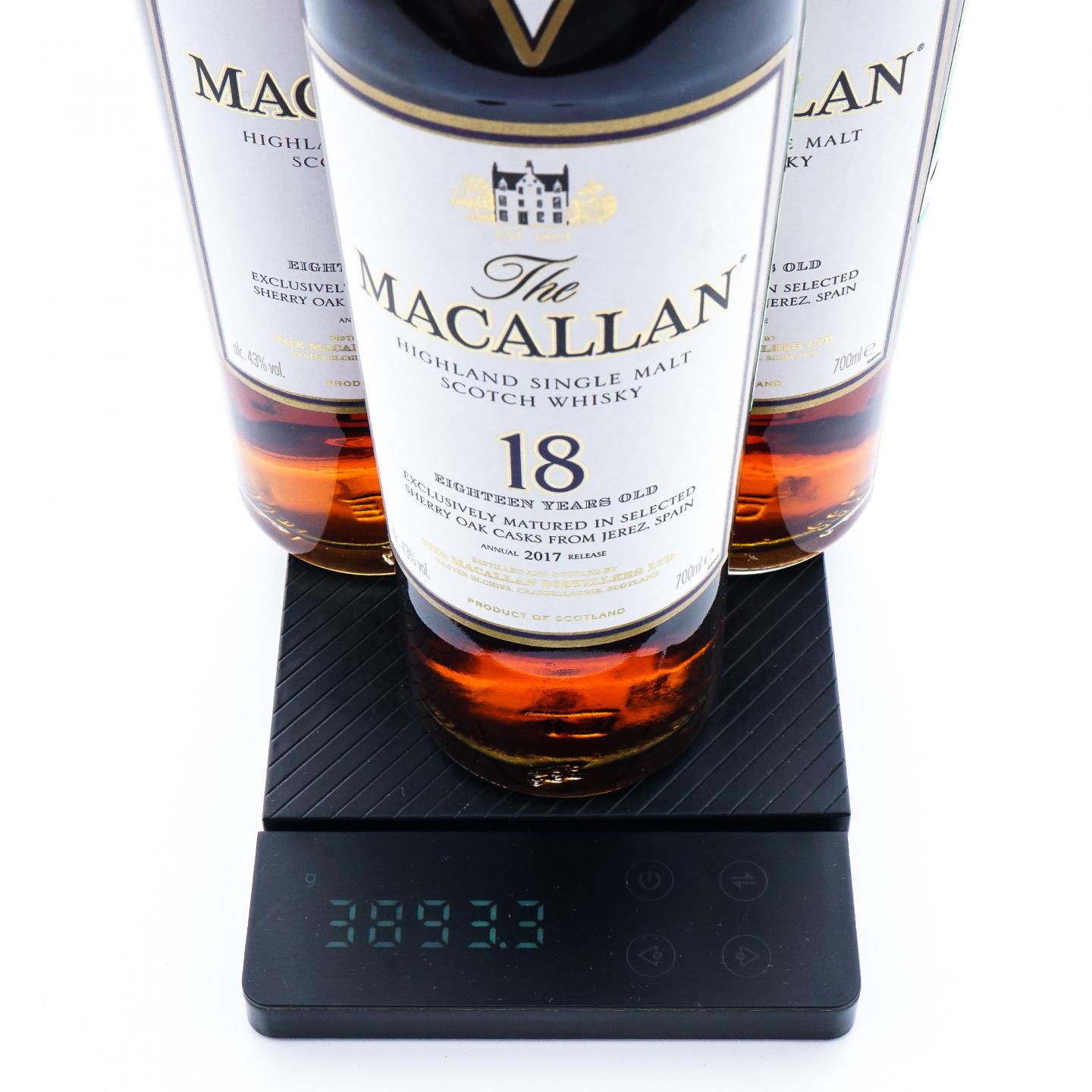 Macallan 麦卡伦 18年 2017 雪莉桶 3支组