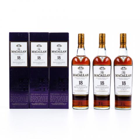 Macallan 麦卡伦 18年 2017 雪莉桶 3支组