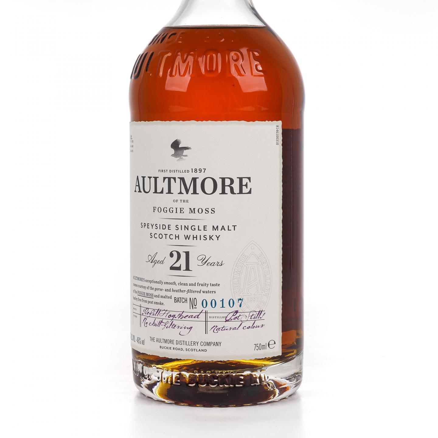 Aultmore 欧摩 21年 Foggie Moss 批次00107 750ml
