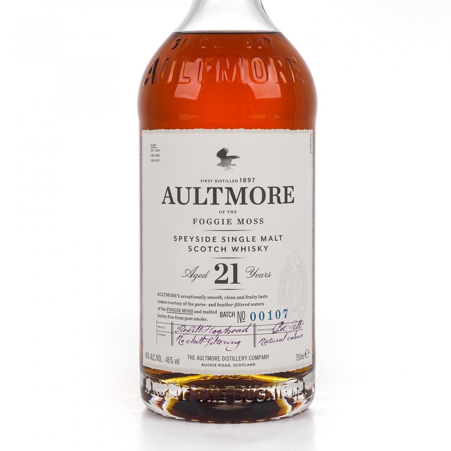 Aultmore 欧摩 21年 Foggie Moss 批次00107 750ml