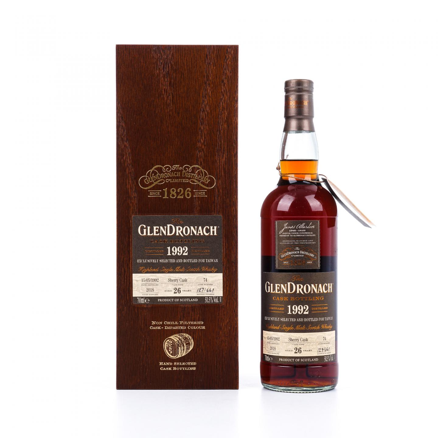 Glendronach 格兰多纳 26年 1992-2018 雪莉单桶#74