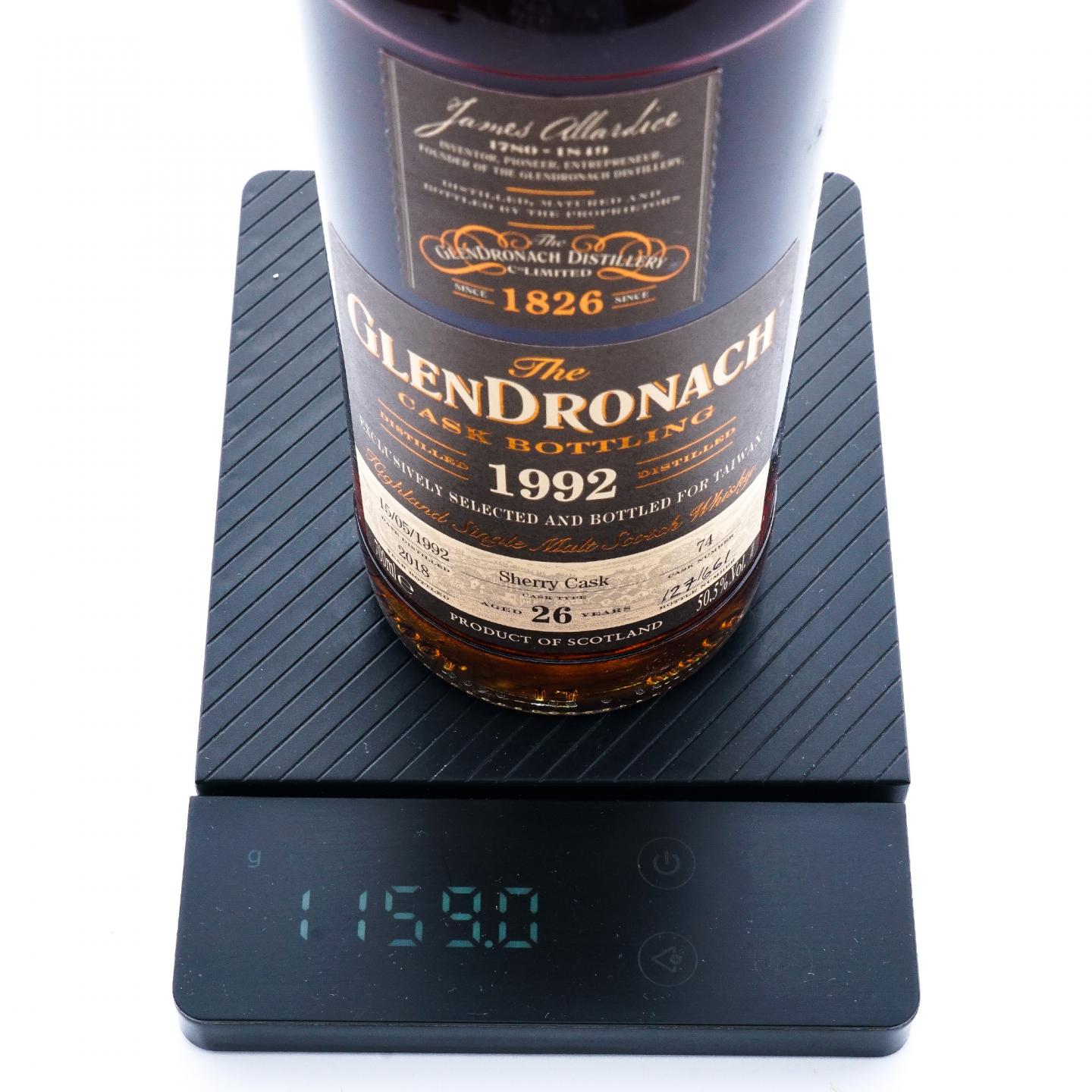 Glendronach 格兰多纳 26年 1992-2018 雪莉单桶#74