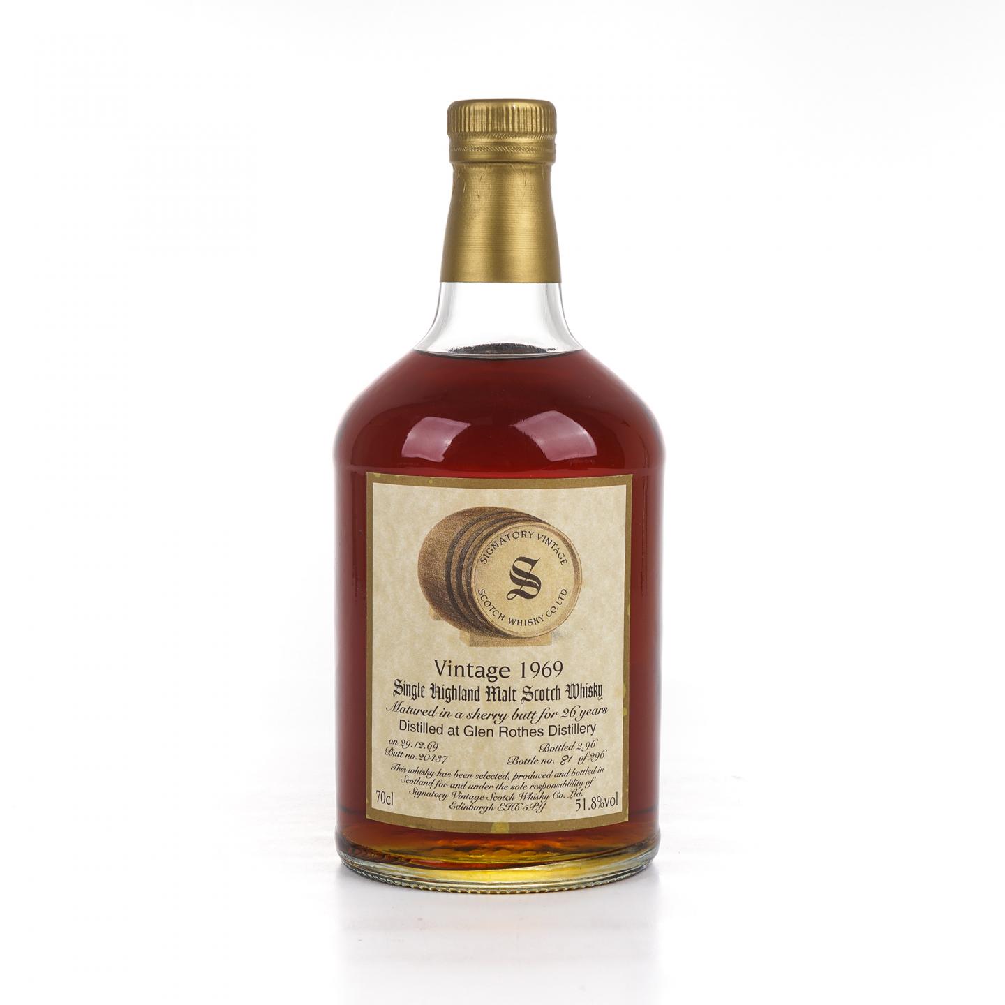 Glenrothes 格兰路思 26年 1969-1996 SV 雪莉桶#20437