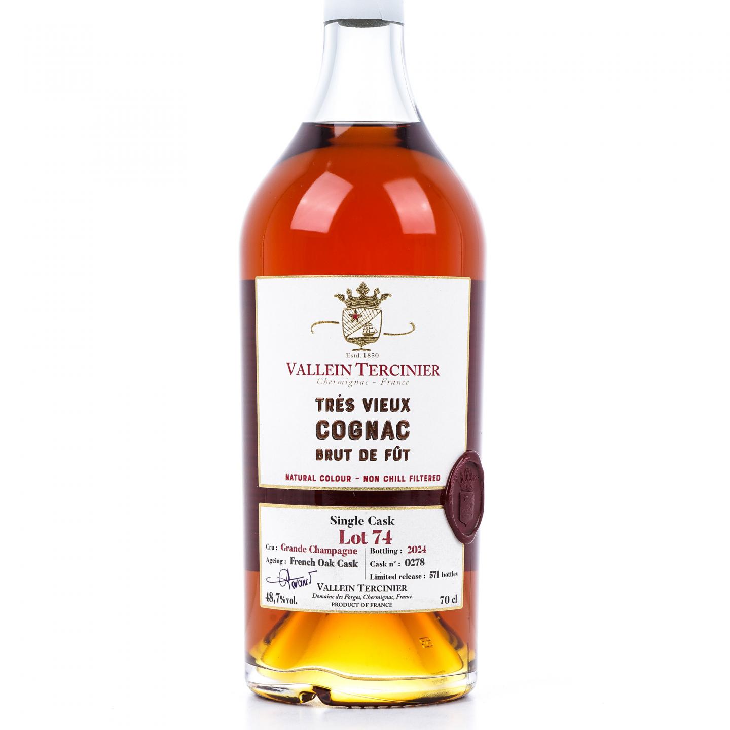 Vallein Tercinier 干邑 2024 Lot 74 大香槟区