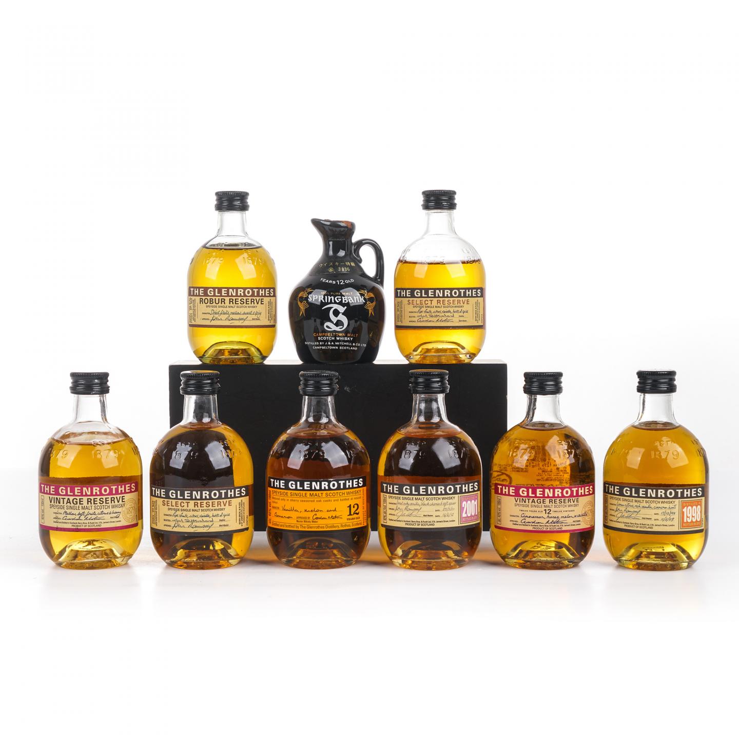 【酒版】Glenrothes 格兰路思 8瓶组*100ml/云顶 12年 瓷瓶37ml