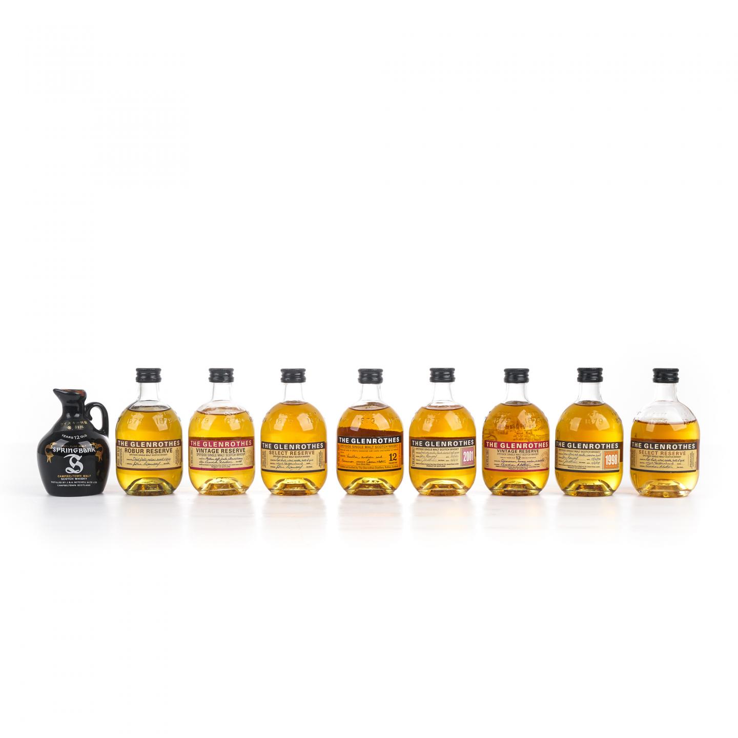 【酒版】Glenrothes 格兰路思 8瓶组*100ml/云顶 12年 瓷瓶37ml