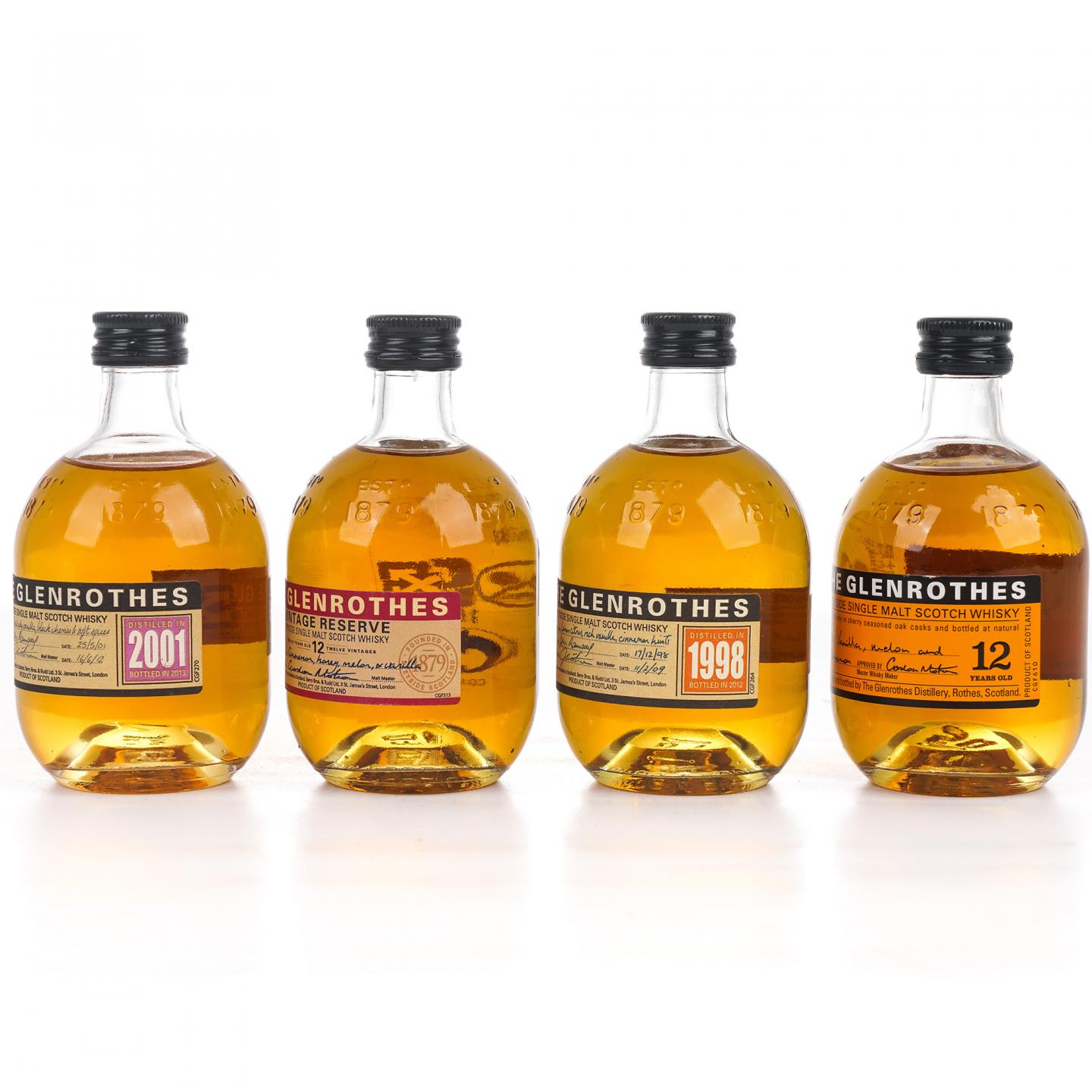 【酒版】Glenrothes 格兰路思 8瓶组*100ml/云顶 12年 瓷瓶37ml