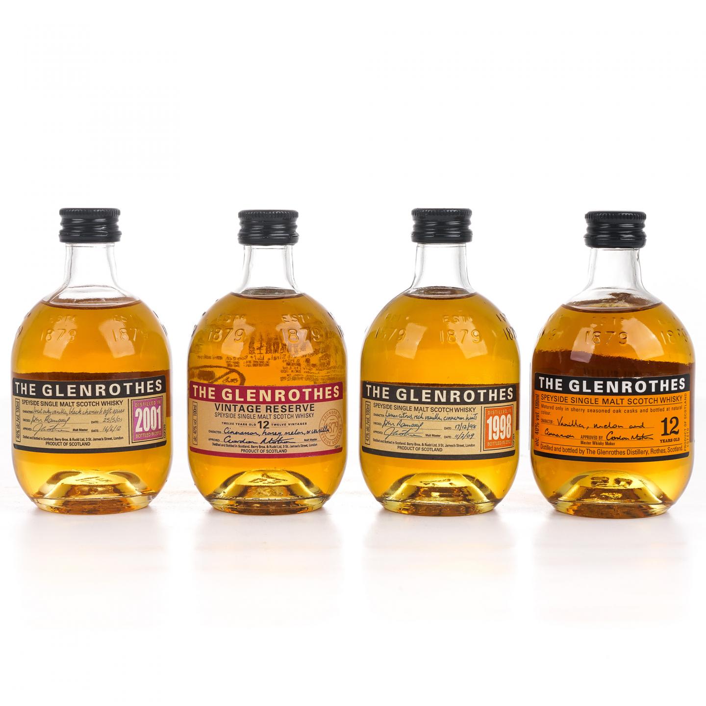 【酒版】Glenrothes 格兰路思 8瓶组*100ml/云顶 12年 瓷瓶37ml