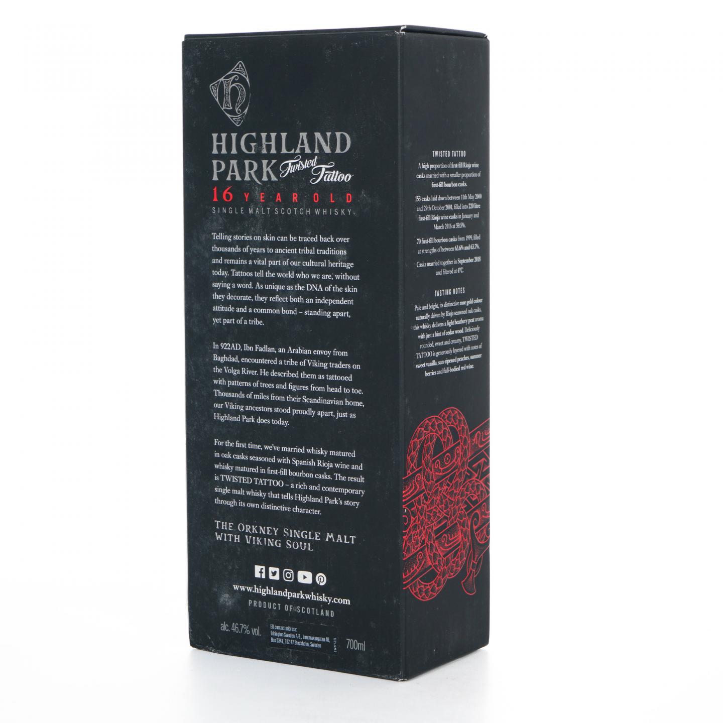 Highland Park 高原骑士 16年 Twisted Tattoo 46.7%